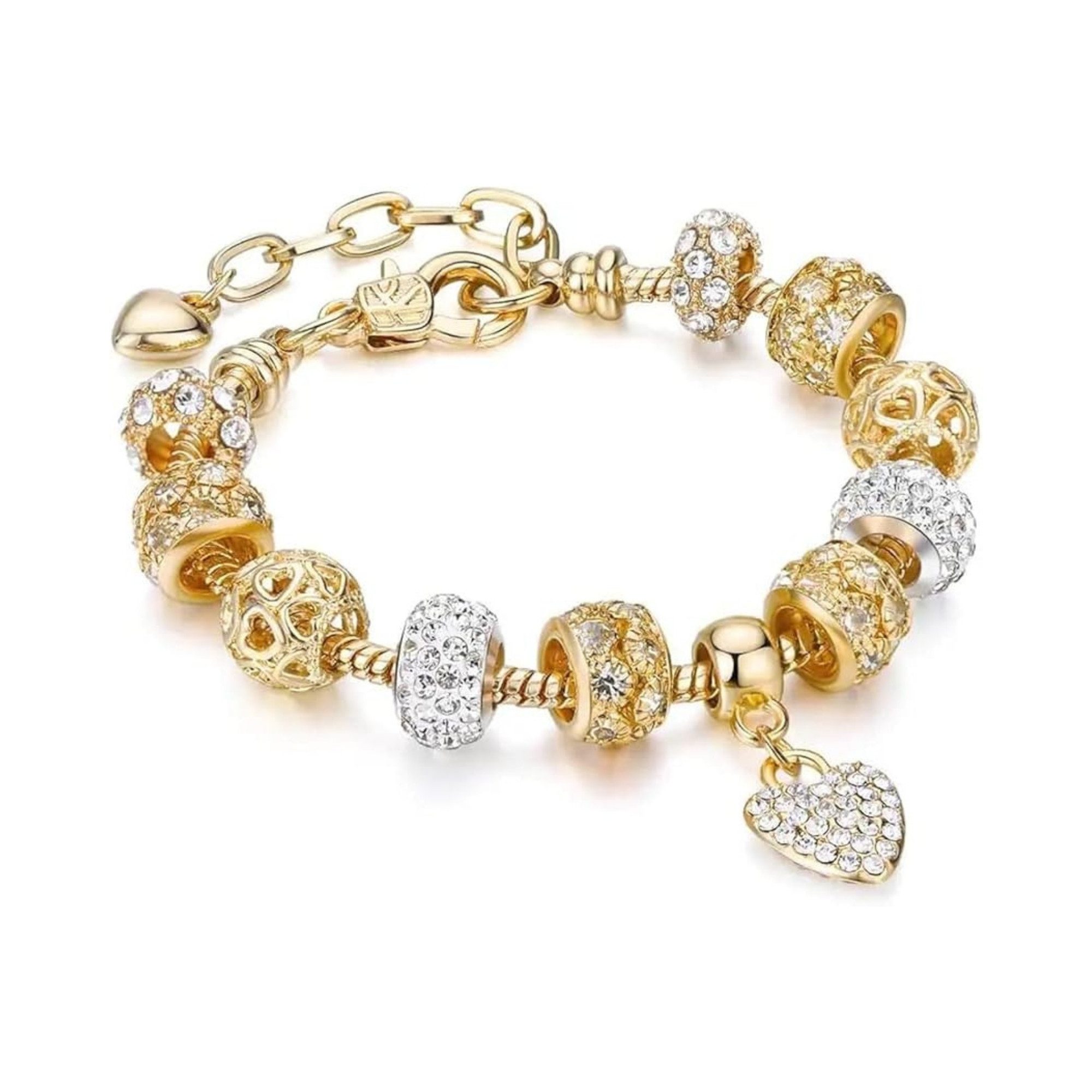 YouBella Charm-Armband Kristall Armreif Blau Silberplattiert Elegant Für Damen (Set, Modischer Kunstschmuck), Langlebiges Finish, Geeignet für alle Anlässe, Nickel- & bleifrei