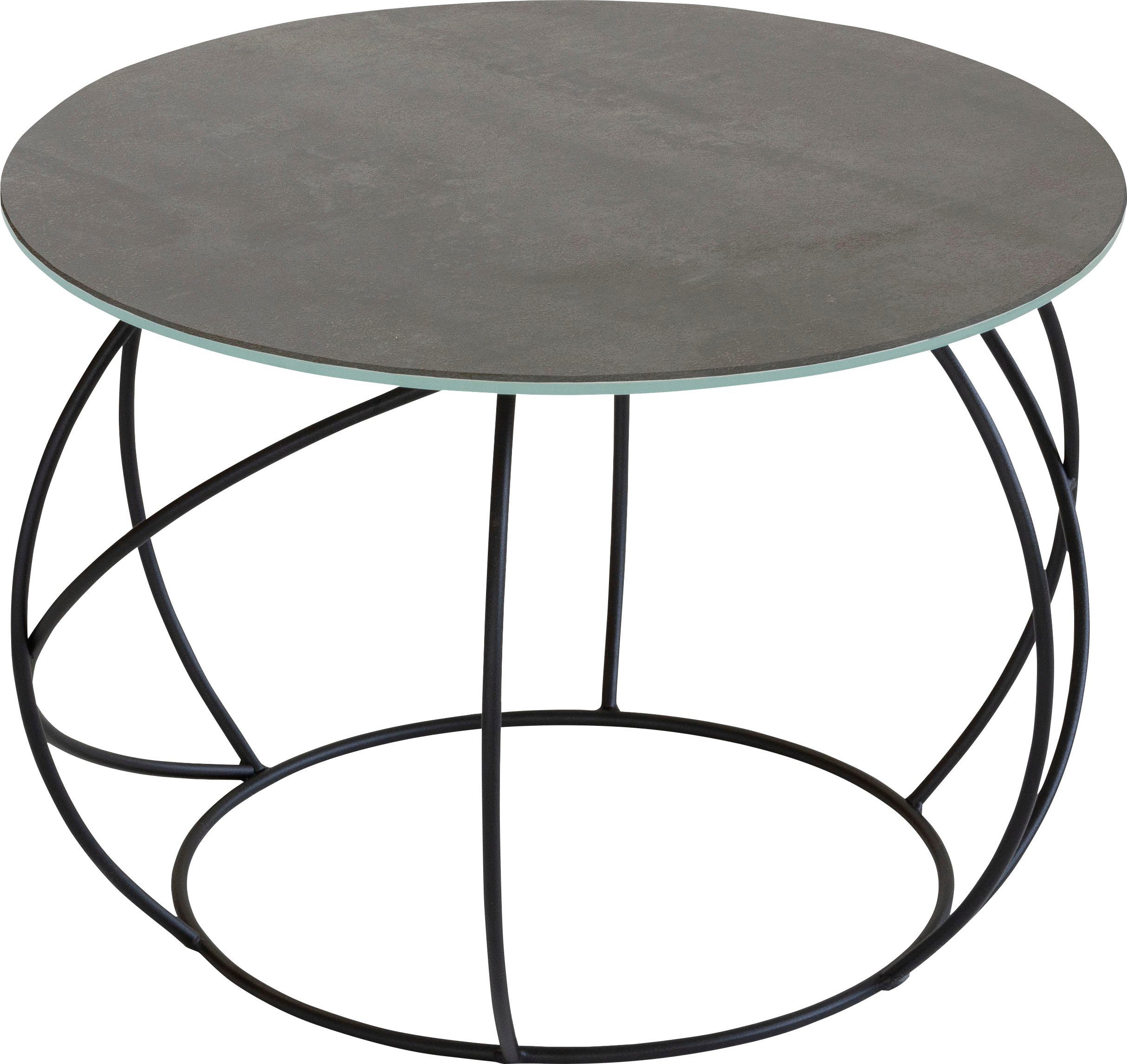 Henke Möbel Beistelltisch, Tischplatte aus hochwertiger Keramik, in zwei  Farben erhältlich