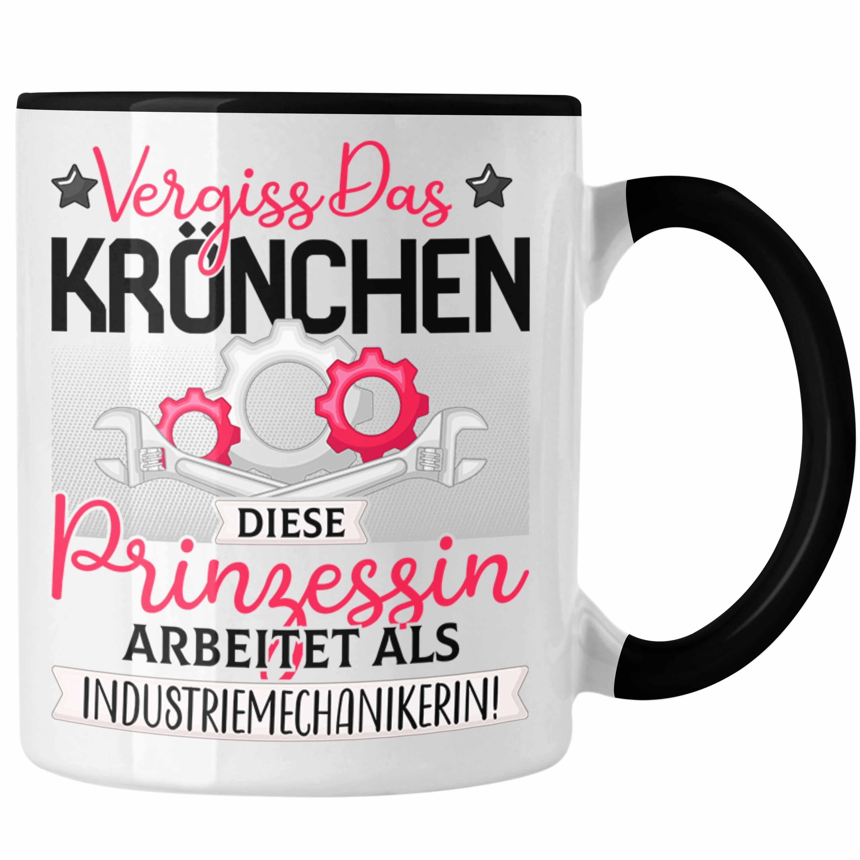 Trendation Tasse Industriemechanikerin Frauen Geschenk Tasse Spruch Vergiss Das Kröchen Schwarz