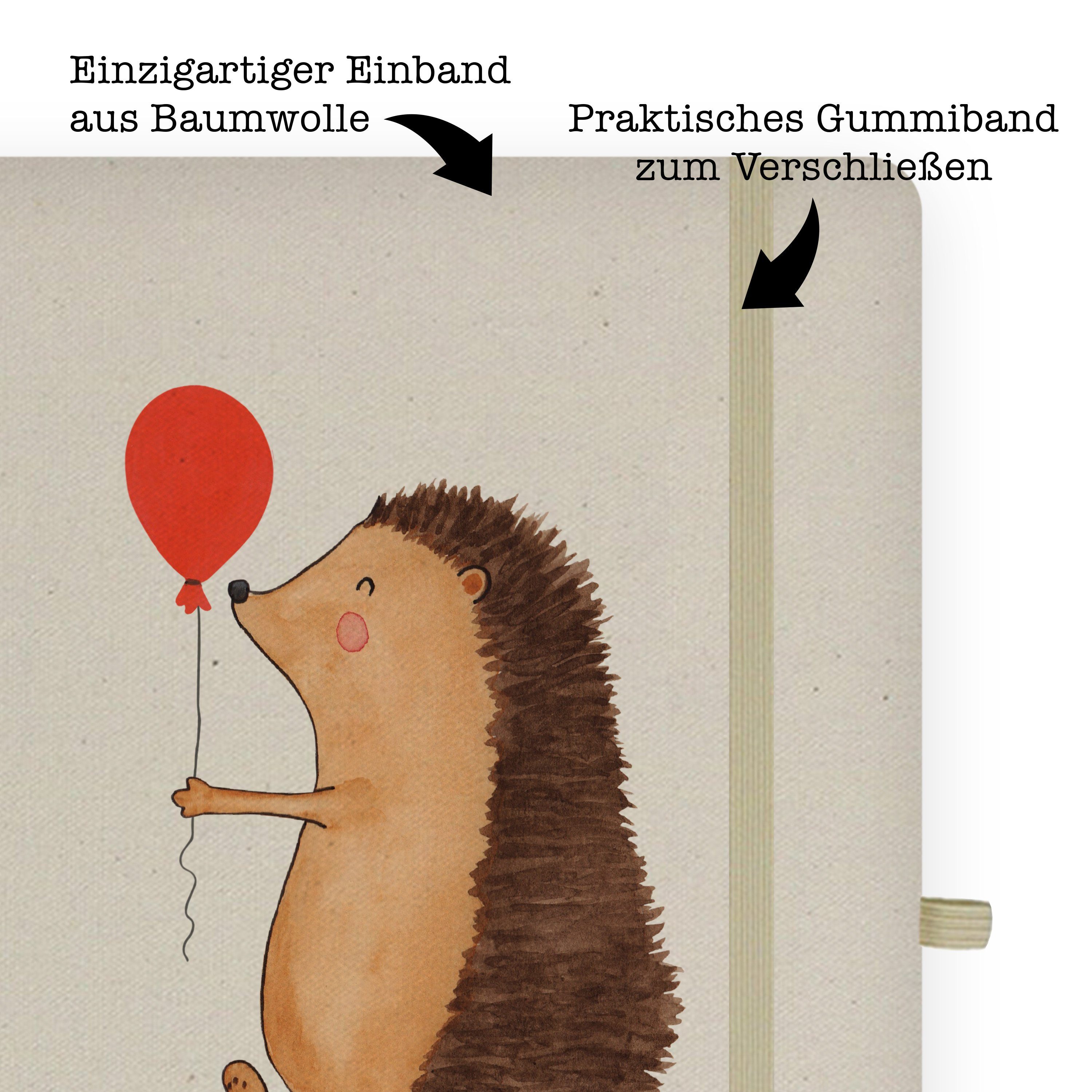 Mr. & Mrs. Panda Eintragebuc Geschenk, Luftballon - Tiermotive, Notizbuch mit Transparent - Igel