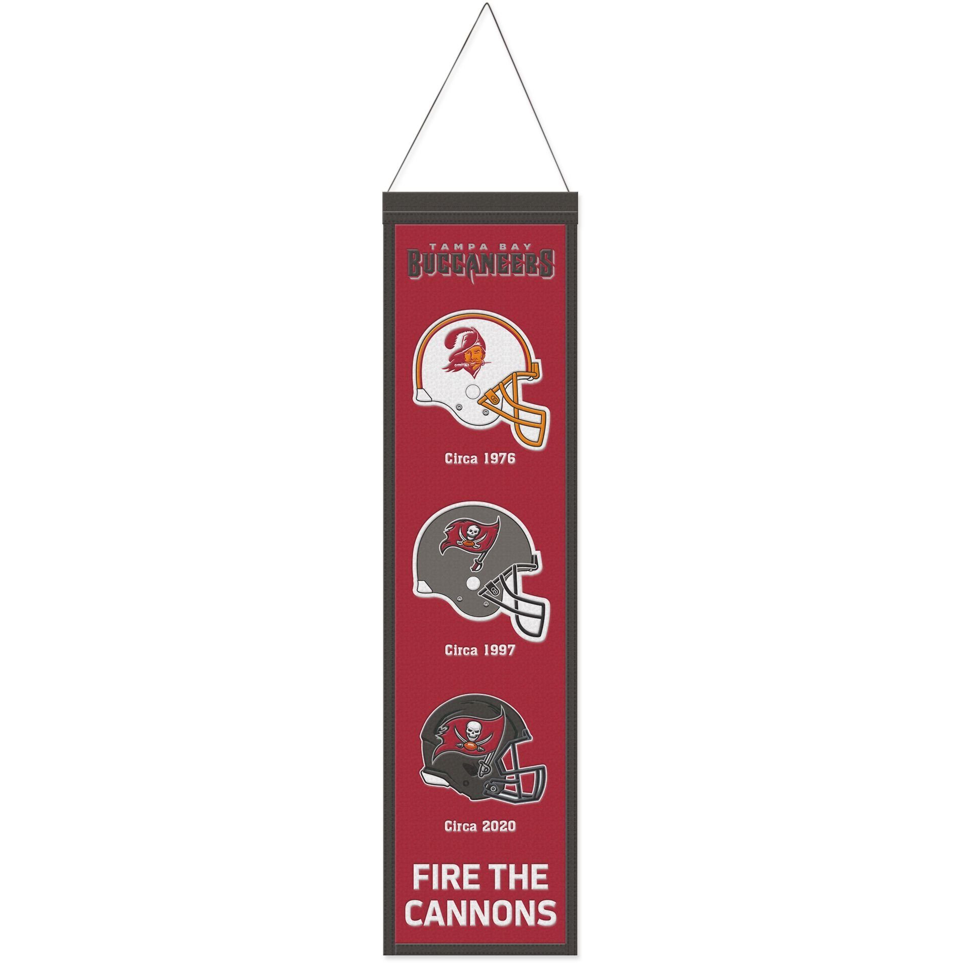 WinCraft Wanddekoobjekt NFL Teams Bay EVOLUTION Buccaneers Tampa Wool Banner 80x20cm