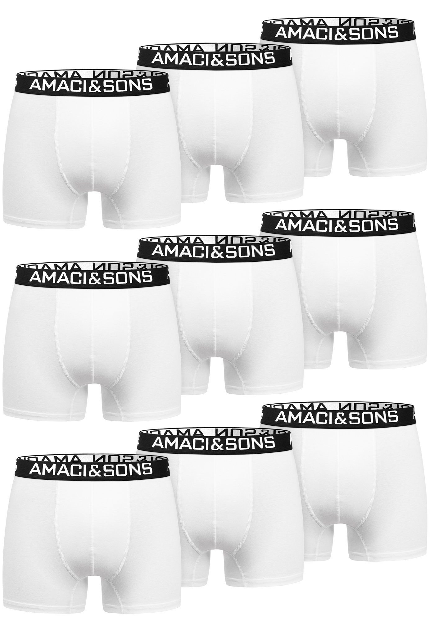 Amaci&Sons Boxershorts LARY 9er Pack Boxershorts (9er-Pack) Herren Baumwolle Männer Unterhose Unterwäsche