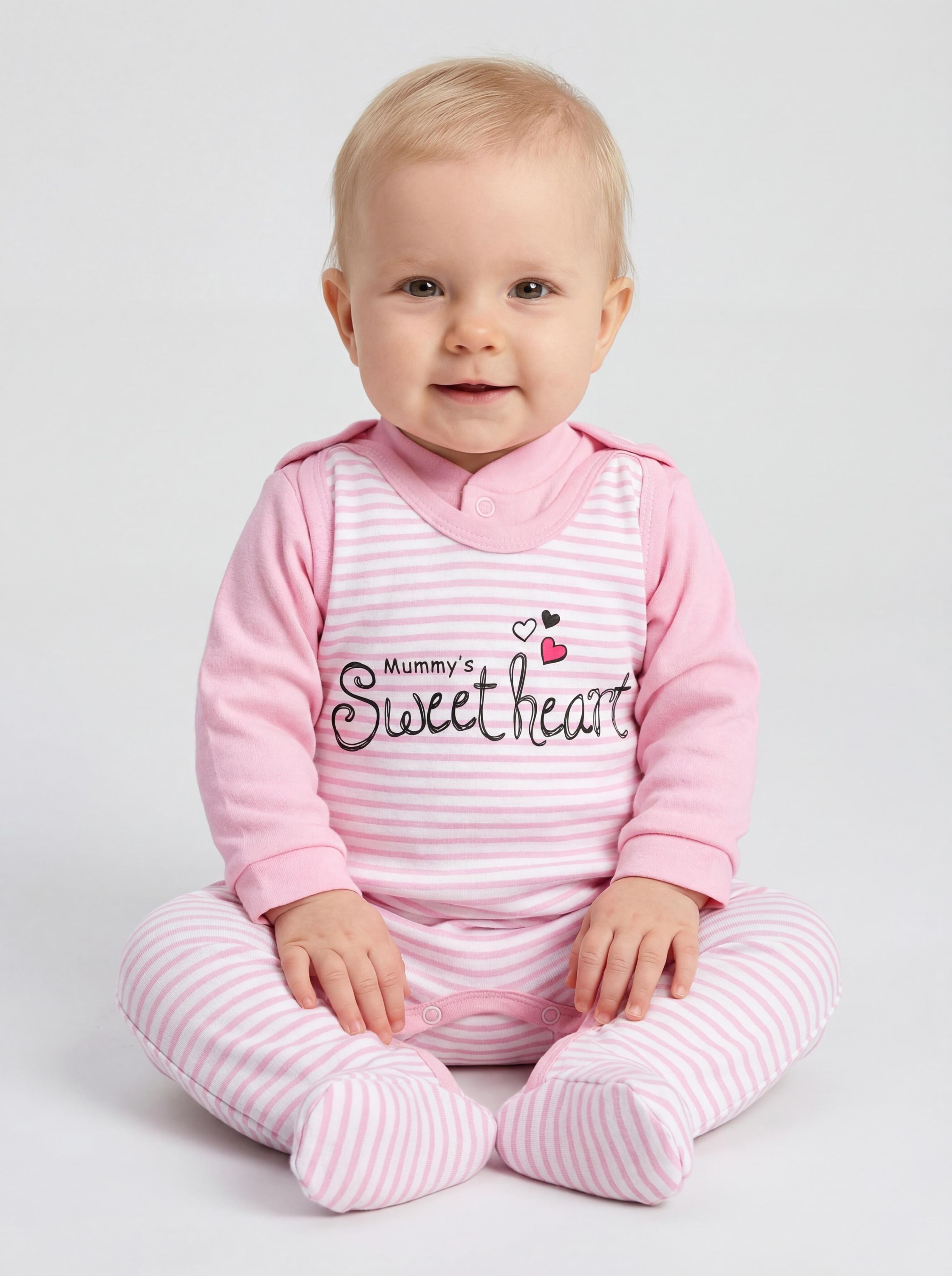 TupTam Strampler TupTam Baby Mädchen Jungen Strampler mit Langarmshirt Aufdruck Spruch
