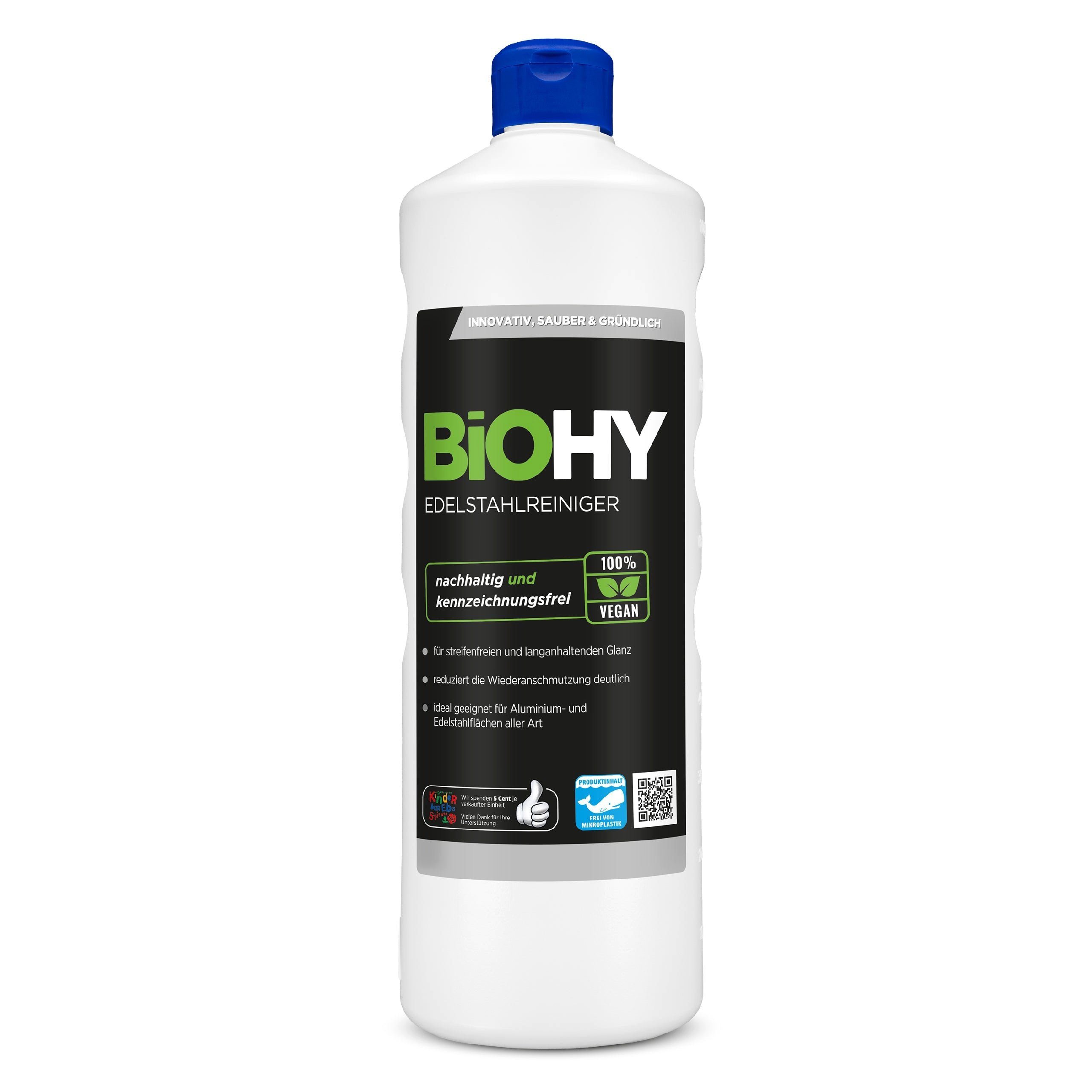 BiOHY Очиститель нержавеющей стали 1 x 1 Liter Flasche Vollwaschmittel (1-St)
