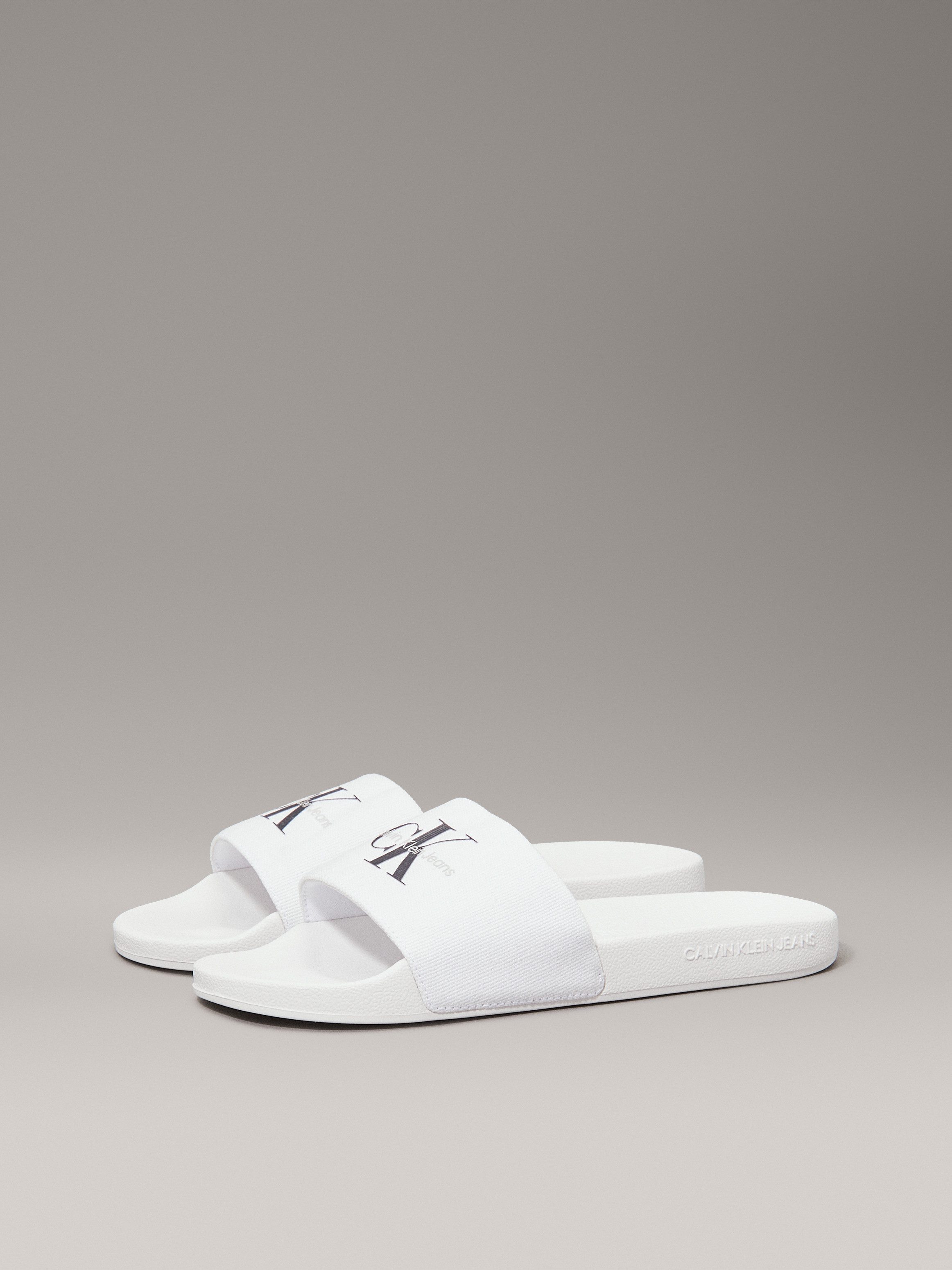 Calvin Klein Jeans SLIDE MONOGRAM WMNS Pantolette, Poolslides, Schlappen, Sommerpantolette, Strandschuh zum Schlupfen