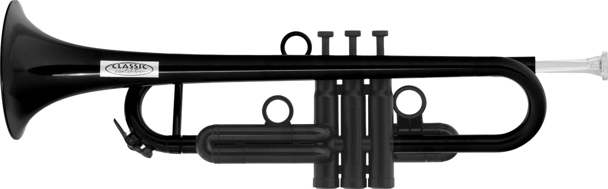 Classic Cantabile Trompete MardiBrass Kunststoff Bb-Trompete - Brass-Sound in knalligen Farben Bb Pumpventil, Set, 6-St., Mit Transporthülle, zwei Mundstücken und Ersatzventilen, sehr gute Ansprache und Intonation