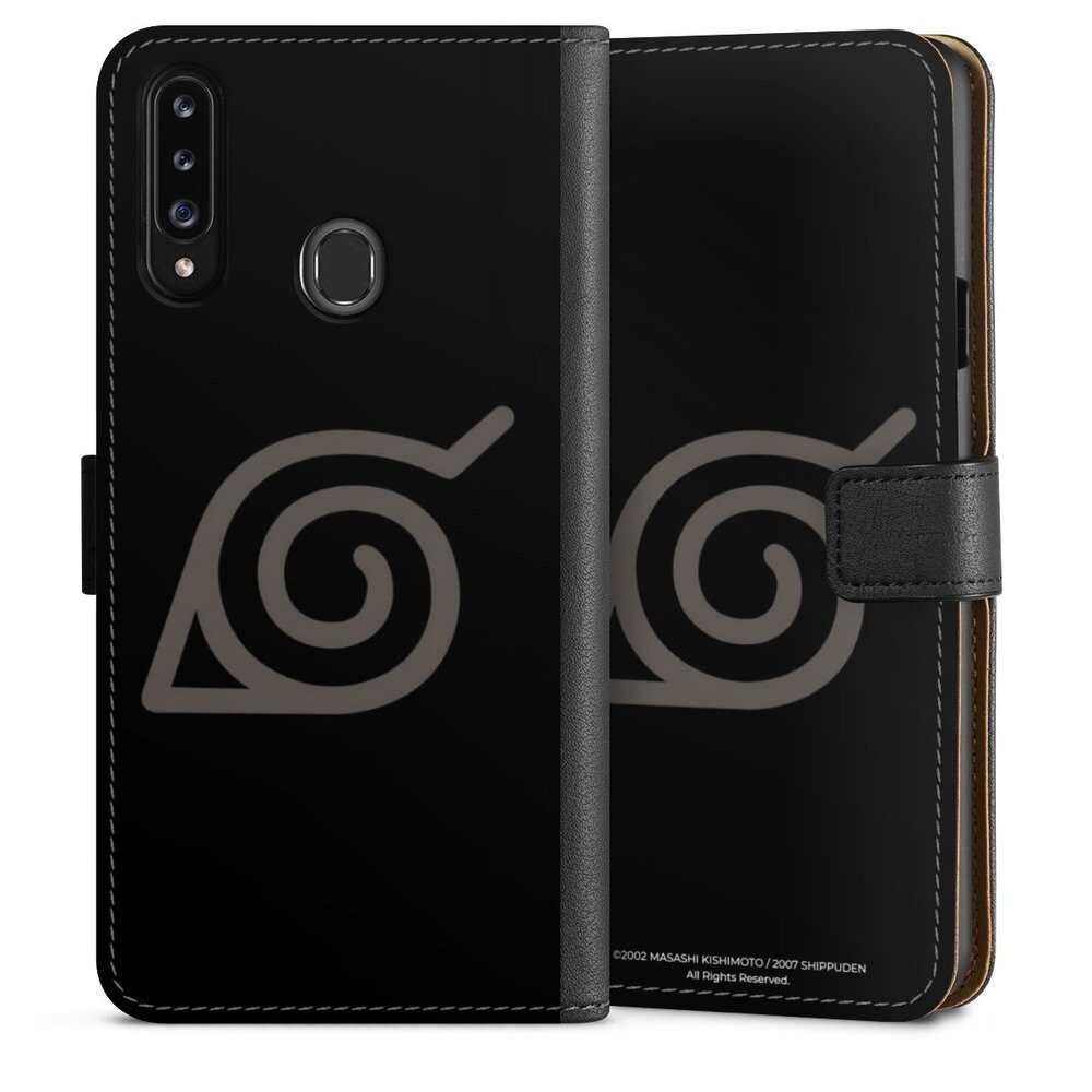 DeinDesign Handyhülle Konoha Logo Naruto Shippuden Konoha, Samsung Galaxy A20s Hülle Handy Flip Case Wallet Cover