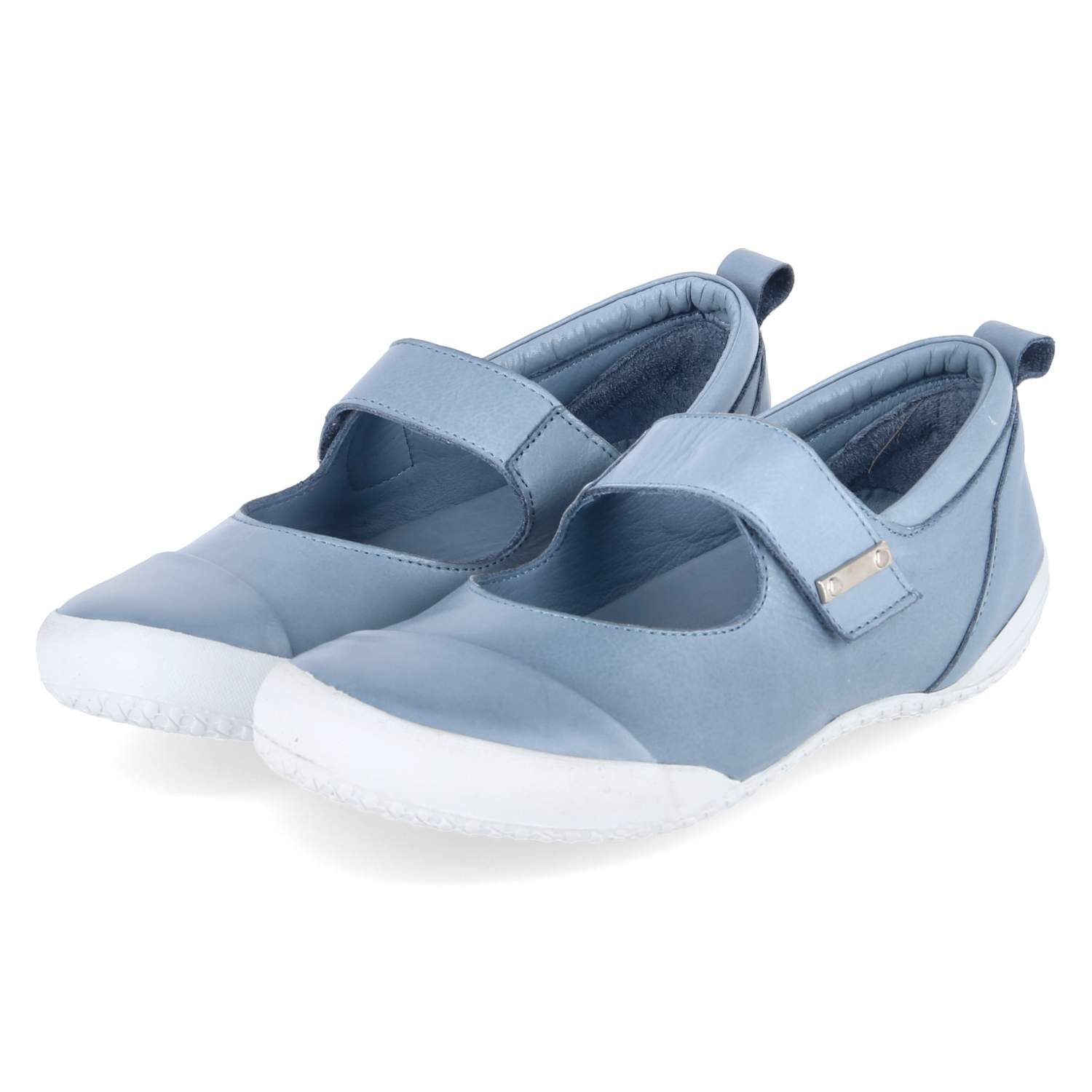 Andrea Conti 0341066-0013 BLEU Damen Glattleder blue Slipper