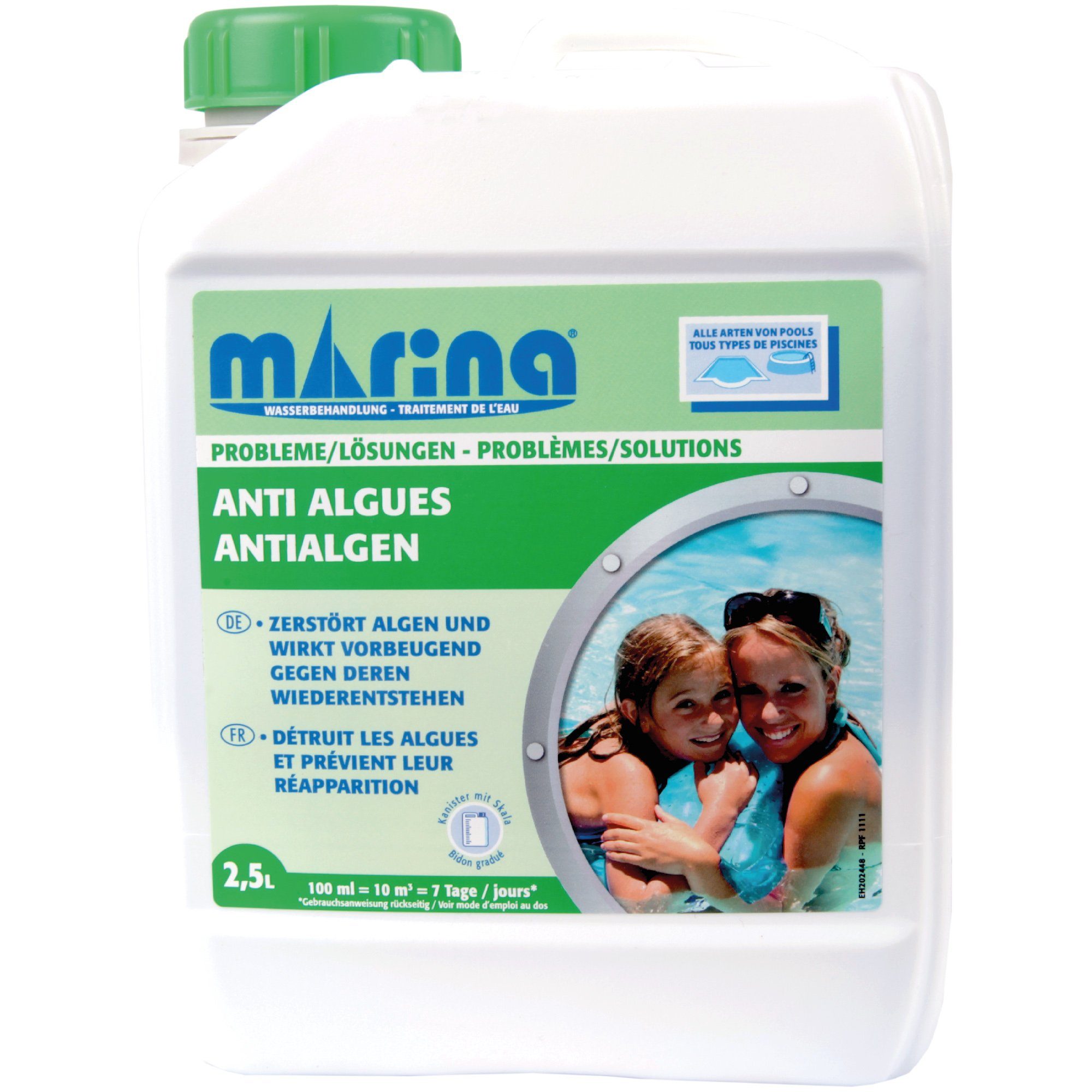 Marina Algenbekämpfung Algizid 2,5L, Anti-Algenmittel "Algenstop" - 2,5 Liter - Algenex Algenschutz