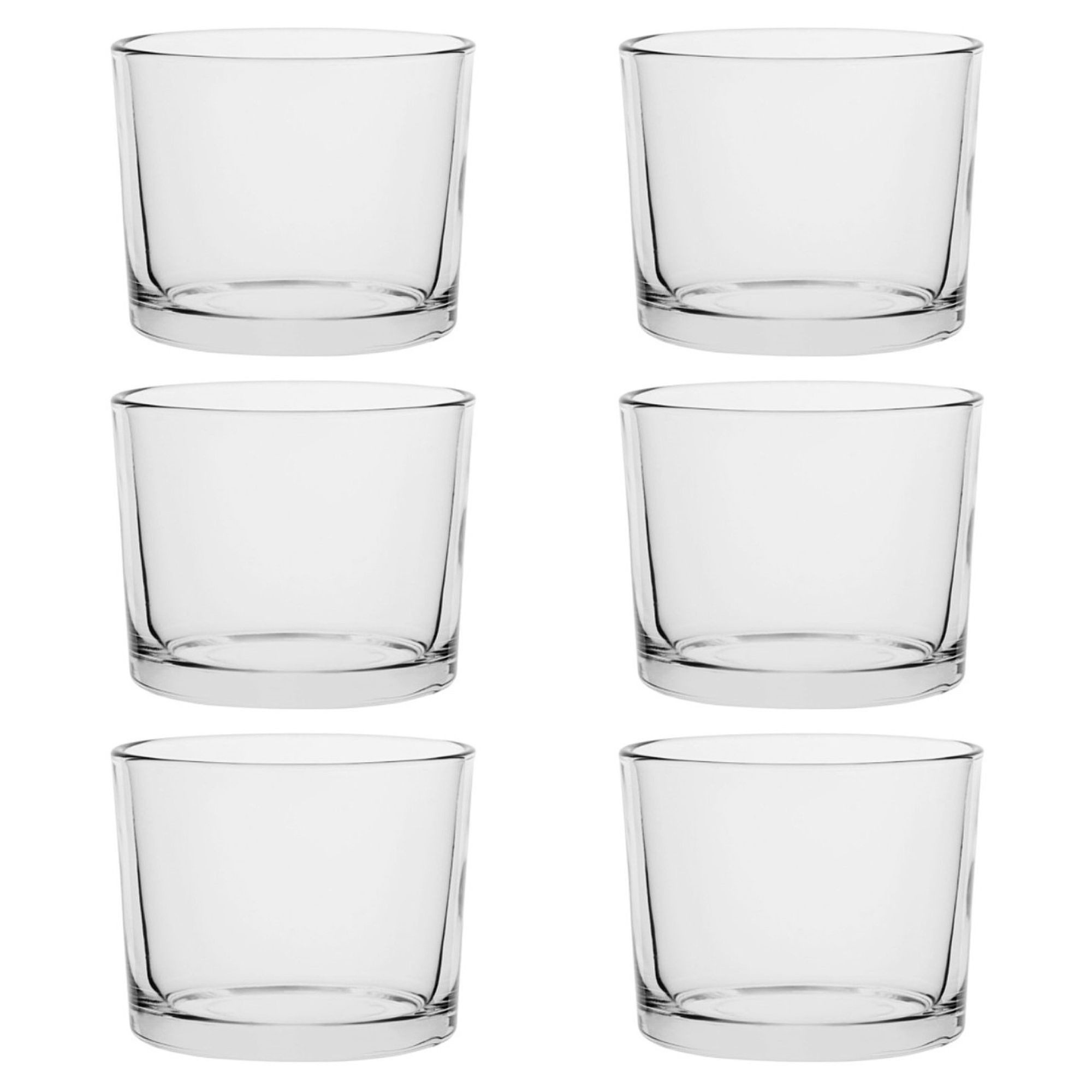 Sandra Rich Windlicht Glastopf "Cyli" 6er Set 8 x 9cm – Windlicht Teelichtglas - 6 Stück