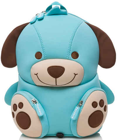 Pandana Kindergartentasche »Kinderrucksack Hubert Hund mit Brustgurt und Anti-Lost-System«, robustes und pflegeleichtes Neoprenmaterial