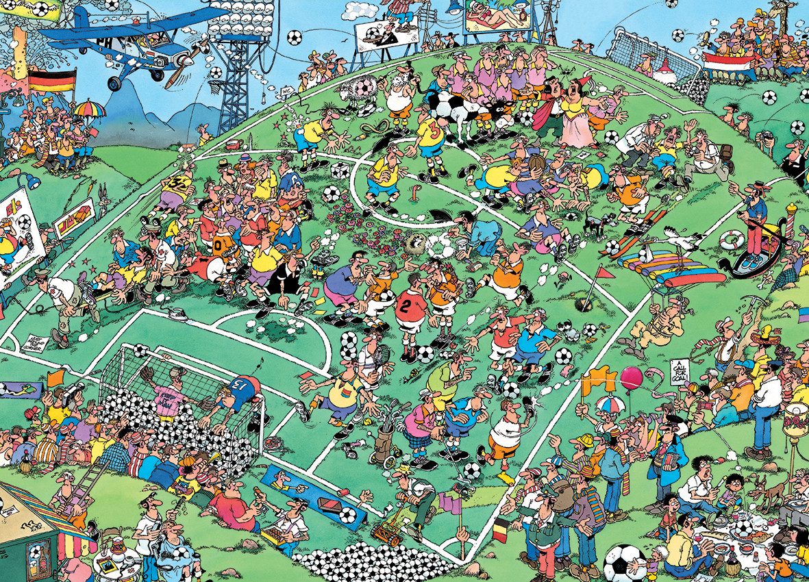 Jan van Haasteren Puzzle Jan van Haasteren Europas Fußballmeister 1000 Teile Puzzle, 1000 Puzzleteile