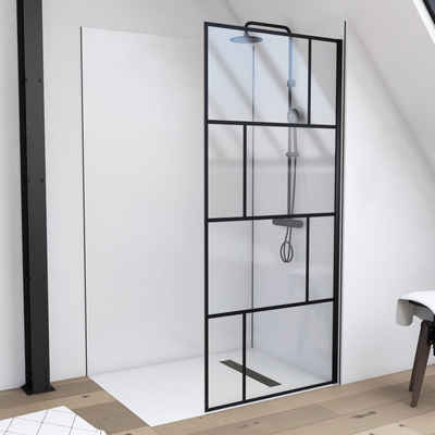 Marwell Walk-in-Dusche »Bricks«, Einscheibensicherheitsglas, ohne Haltestange, 90x195 cm