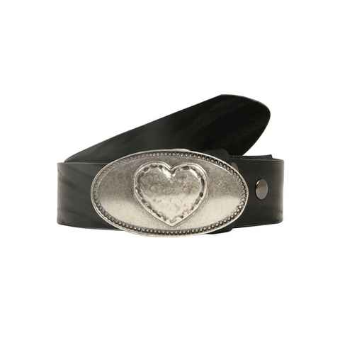 RETTUNGSRING by showroom 019° Ledergürtel mit austauschbarer Schließe »Herz Oval Silber«