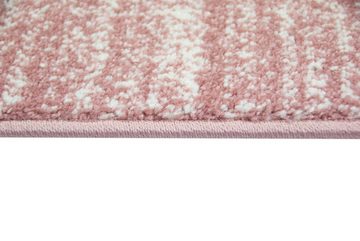 Teppich Designer und Moderner Teppich Wohnzimmerteppich Kurzflor Uni Design in Rosa, Teppich-Traum, rechteckig, Höhe: 11 mm