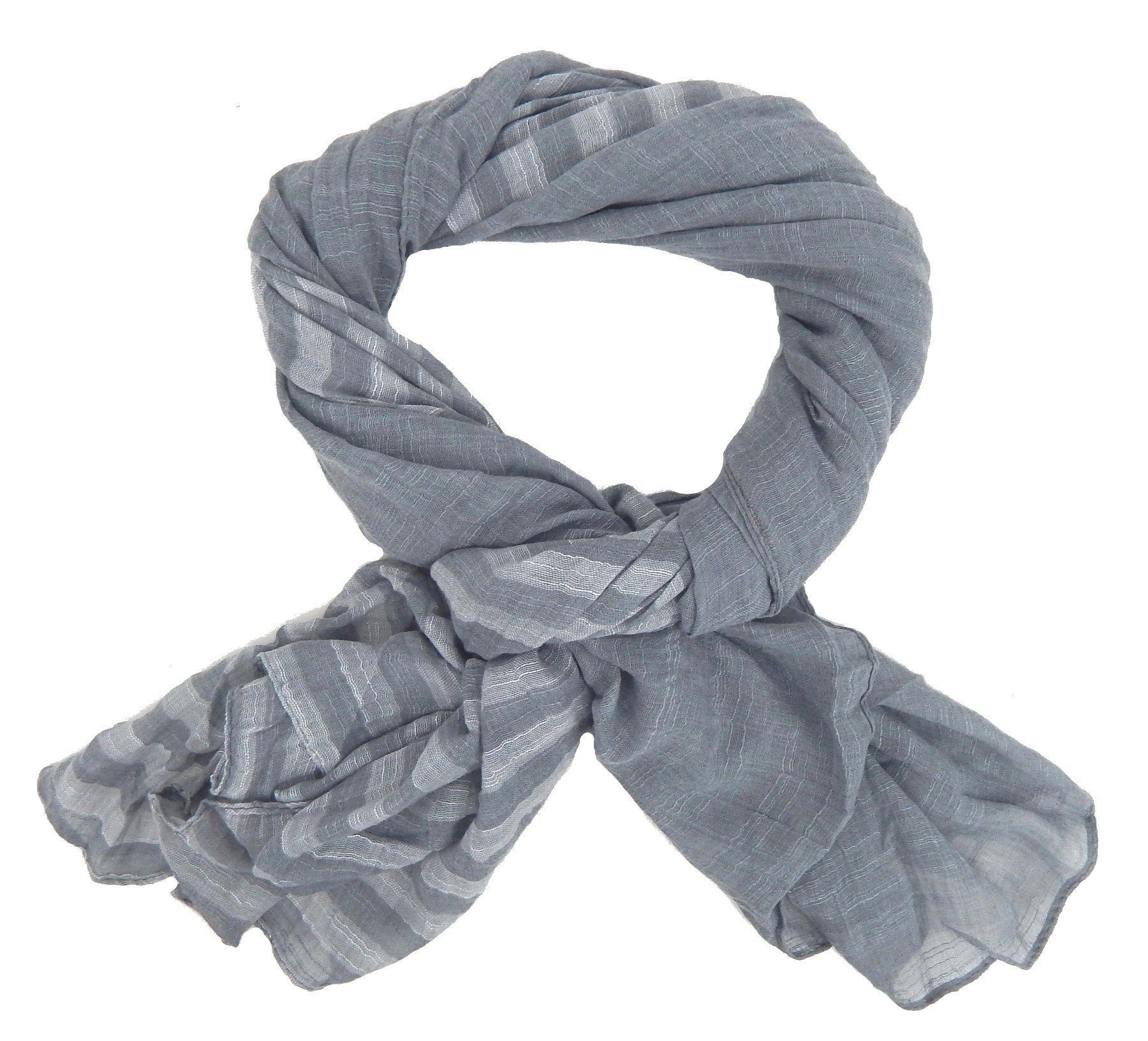 Ella Jonte Modeschal, leichter breiter Schal mit Streifen Baumwolle Viskose günstig online kaufen