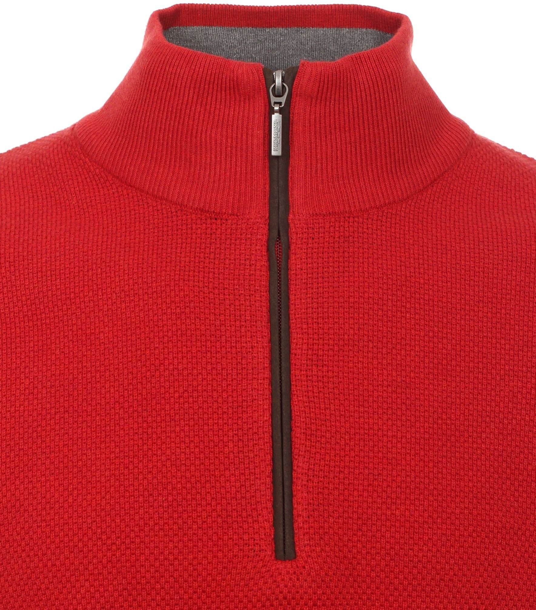 Rot Sweatshirt Redmond Reißverschluss (512) Troyer