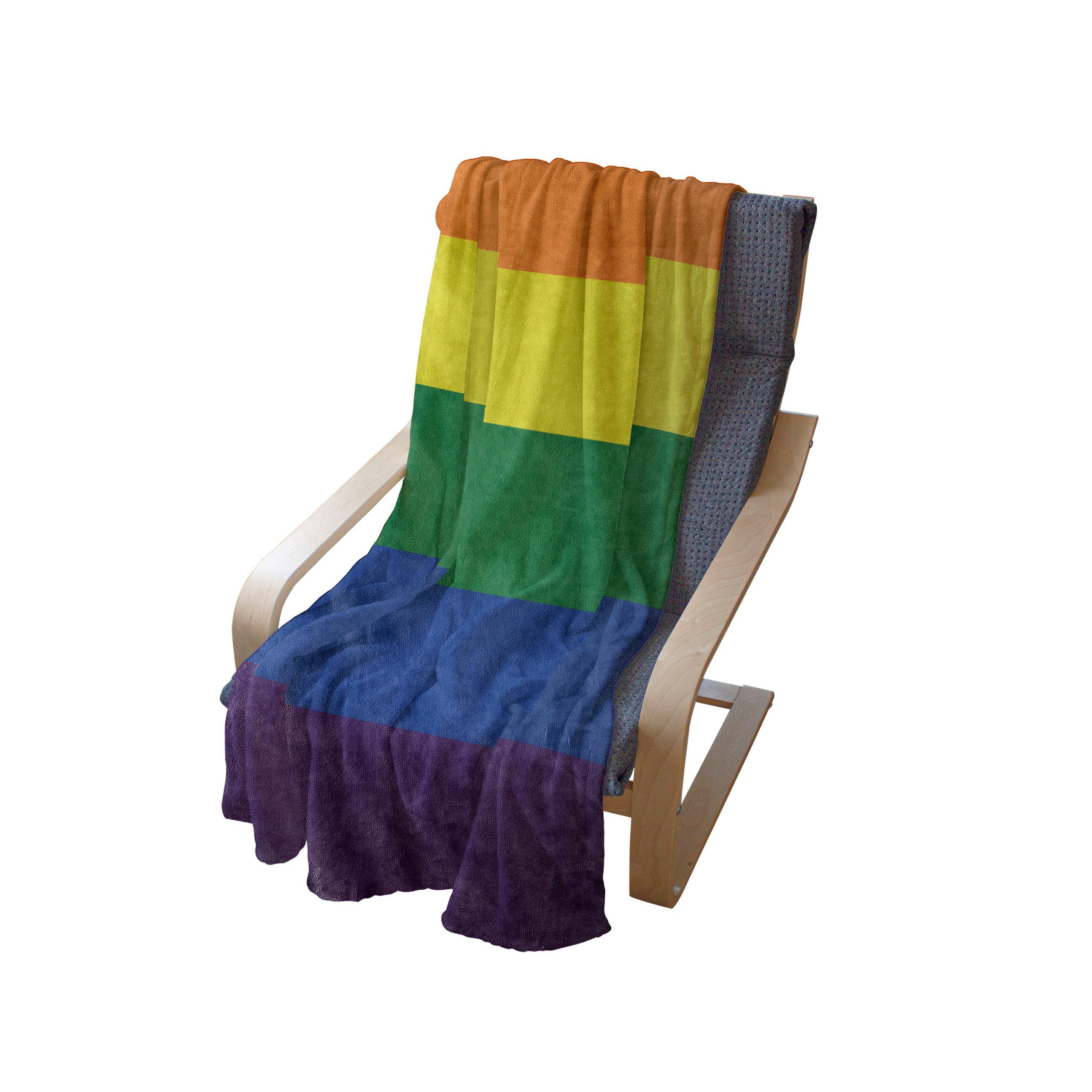 Wohndecke Gemütlicher Simplistic und Entwurf Plüsch Flagge Stolz LGBT den für Außenbereich, Abakuhaus, Innen