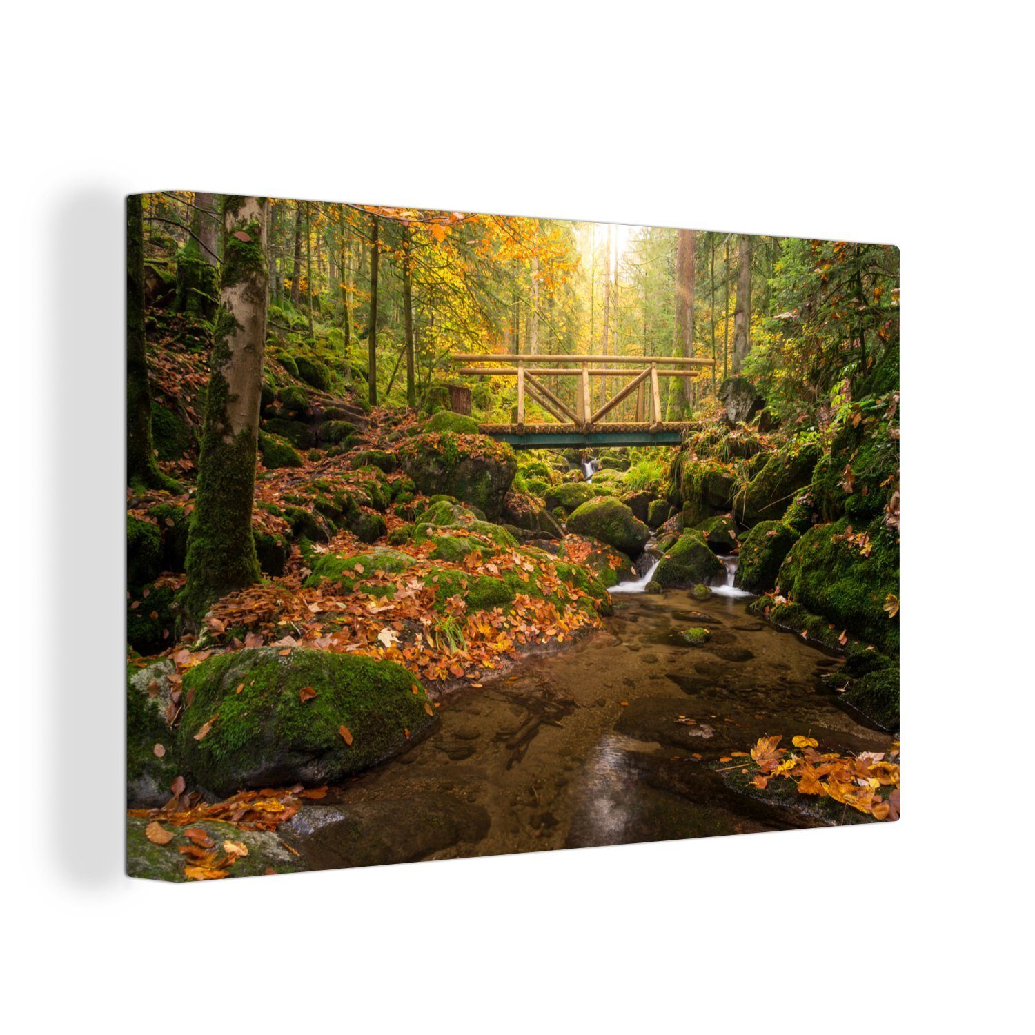 Herbst, Aufhängefertig, Leinwandbild Schwarzwald im Wanddeko, Wandbild Leinwandbilder, Der (1 cm in St), Deutschland OneMillionCanvasses® 30x20