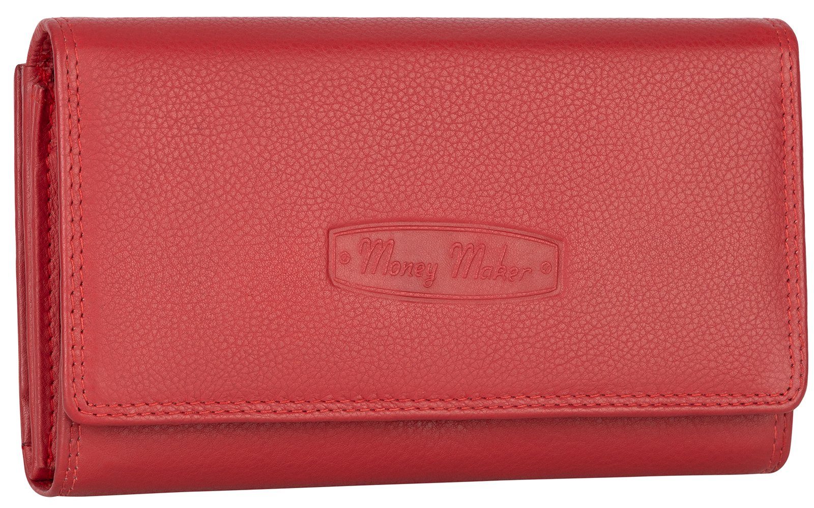 Money Maker Geldbörse RFID Damen Geldbörse Portemonnaie Geldbeutel Damenbörse Leder, Damen Geldbörse klappbar mit Drückknopf Portemonnaie Geldbeutel
