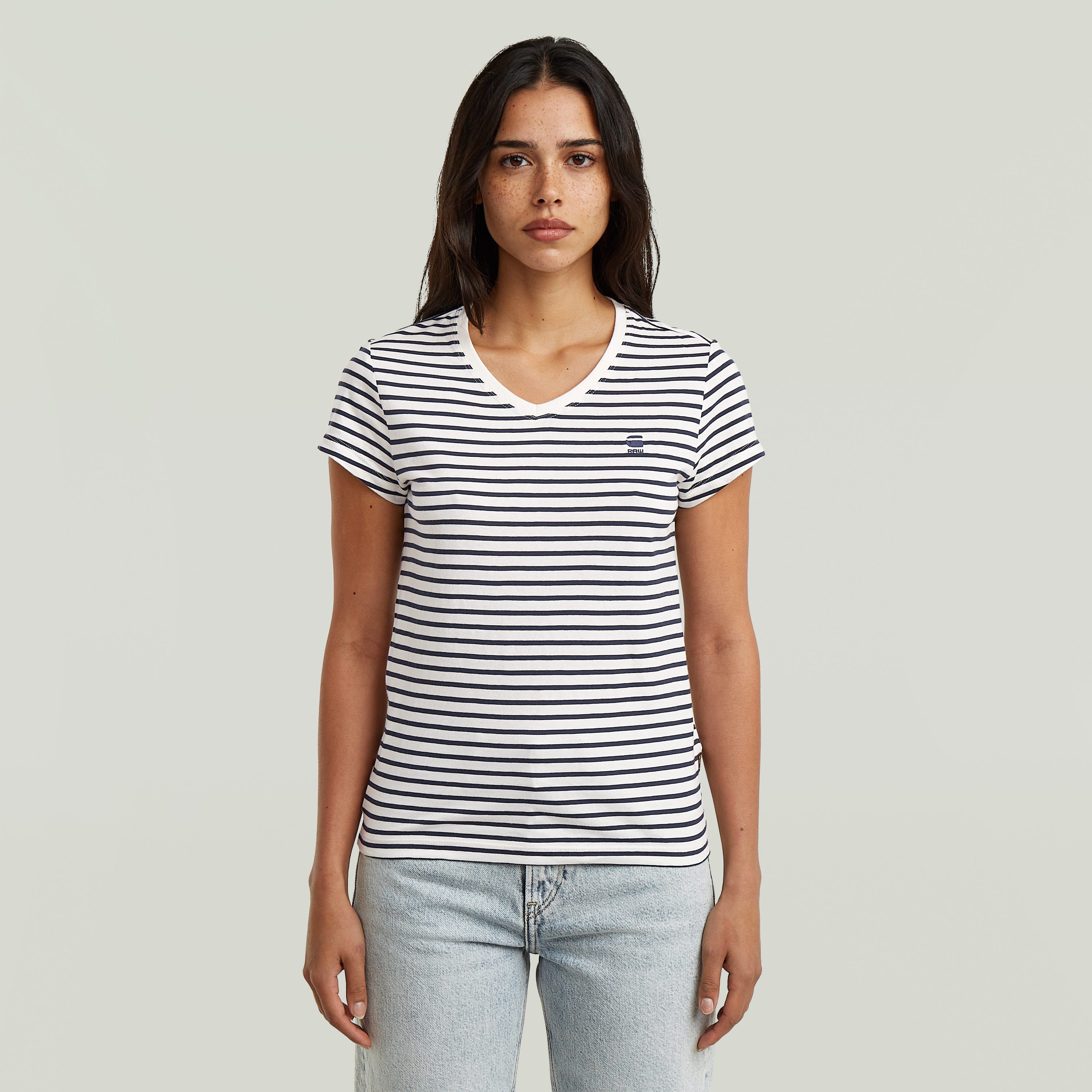 G-STAR V-Shirt Eyben mit Label