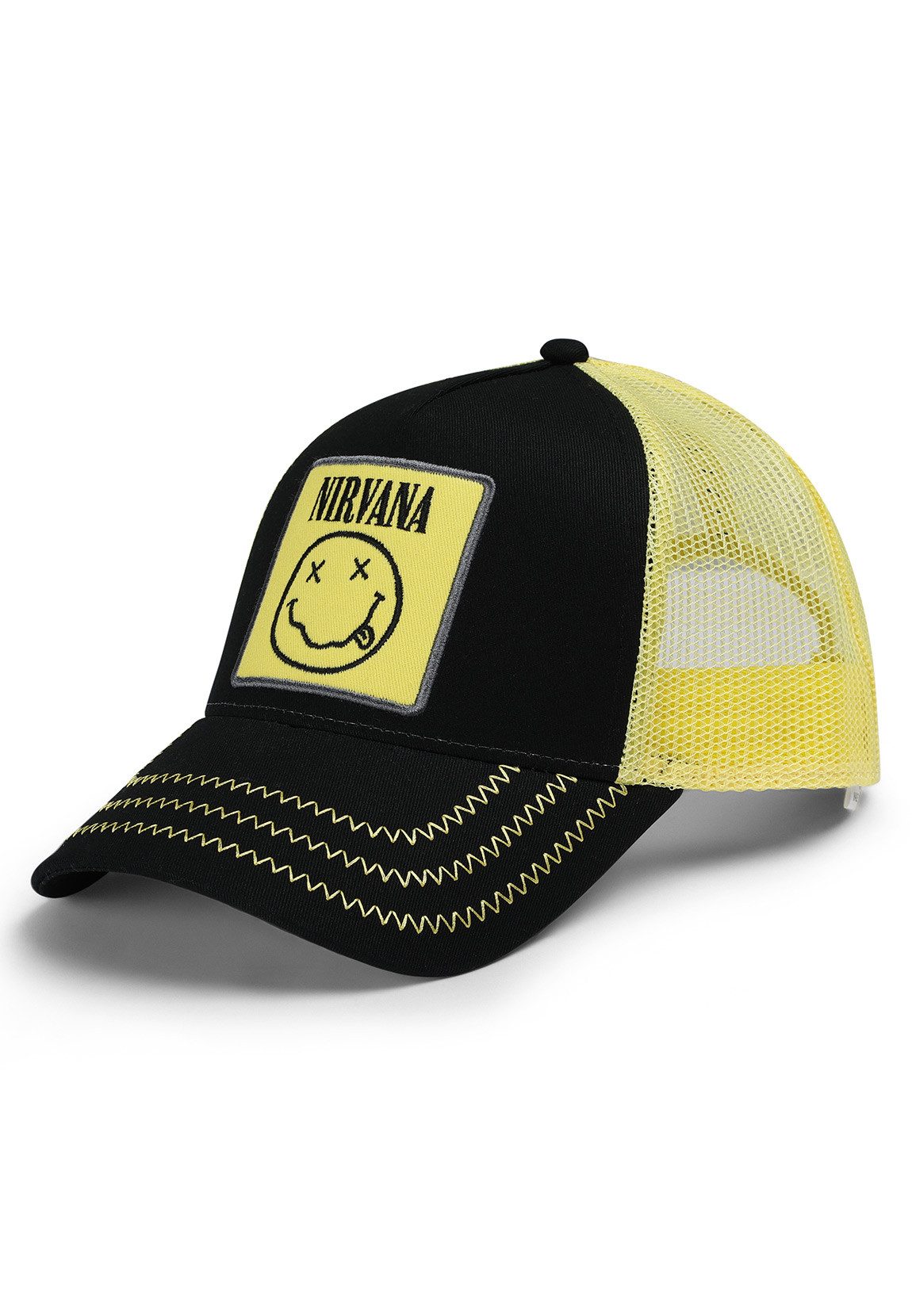 Amplified Trucker Cap Amplified Trucker Cap NIRVANA Schwarz Gelb