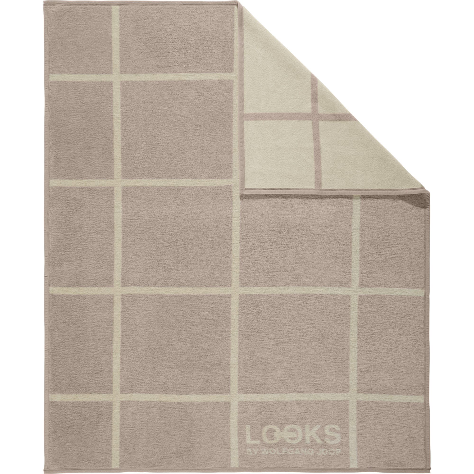 Wohndecke Wohndecke 2er-Pack, LOOKS by Wolfgang Joop, Baumwollmischung Karo – Bild 2 von 4