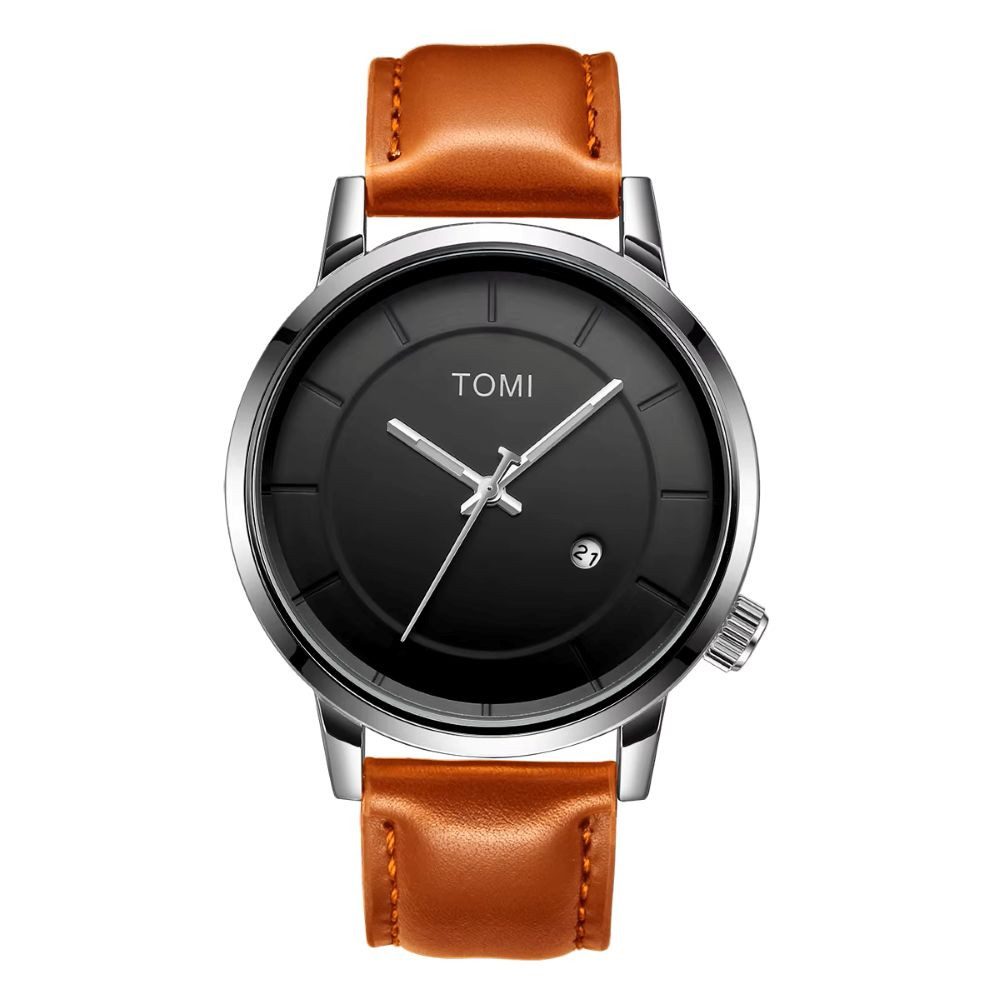 Quarzuhr TOMI Herrenuhr – Minimalistisches Design, 6 Farben, Kalender,Quarz
