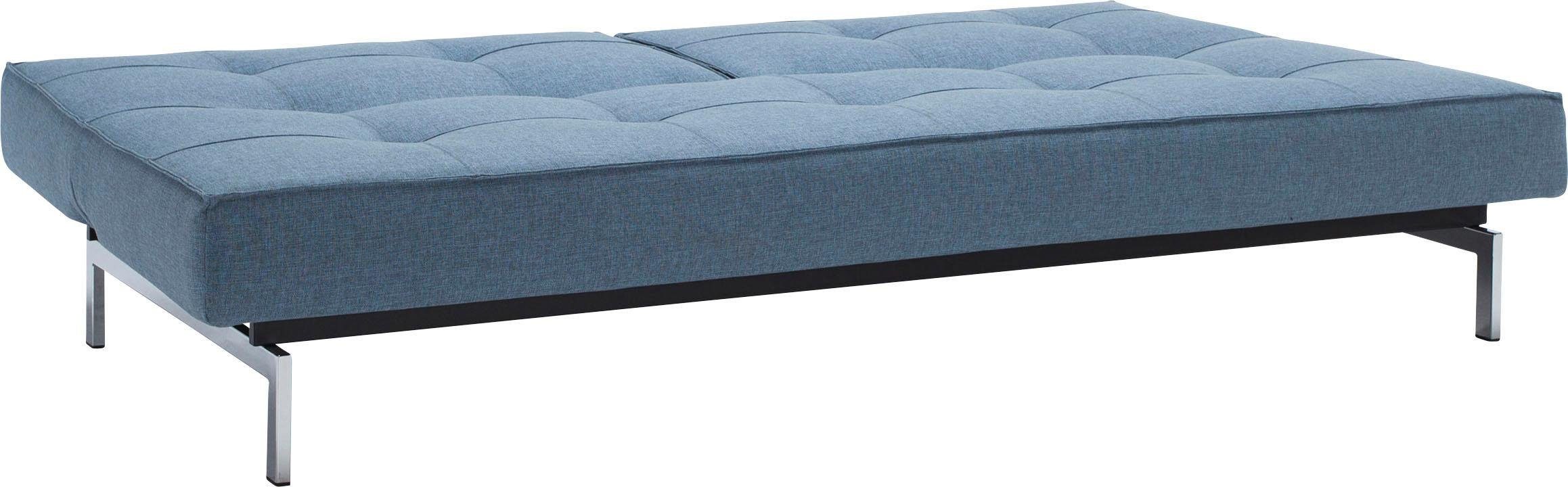 INNOVATION LIVING ™ Schlafsofa Splitback, Rückenlehnen einzeln verstellbar, mit Federkern, mit chromglänzenden Beinen, in skandinavischen Design