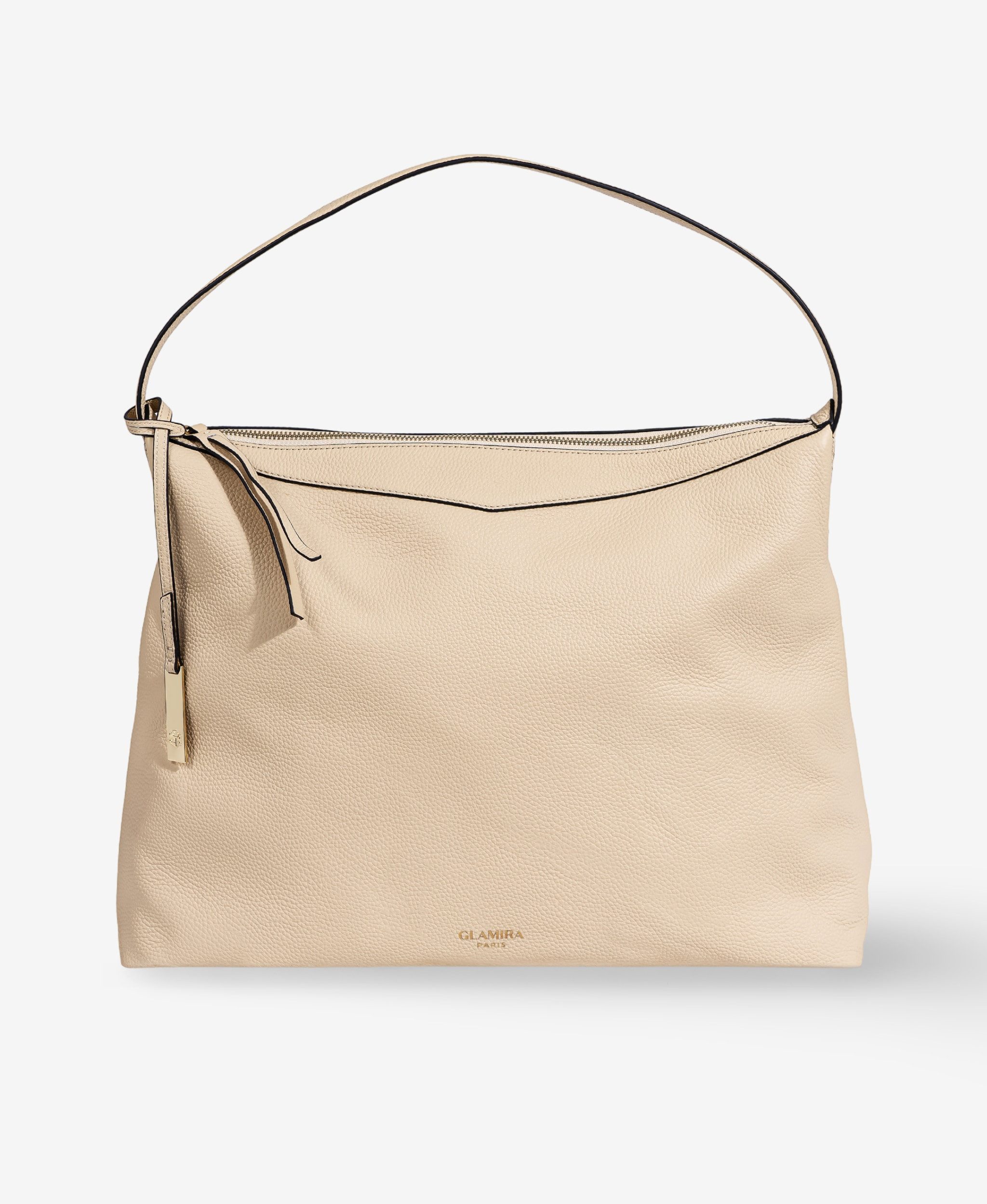 GLAMIRA Handtasche Lysandra Beige Schultertasche (1-tlg), echt Leder