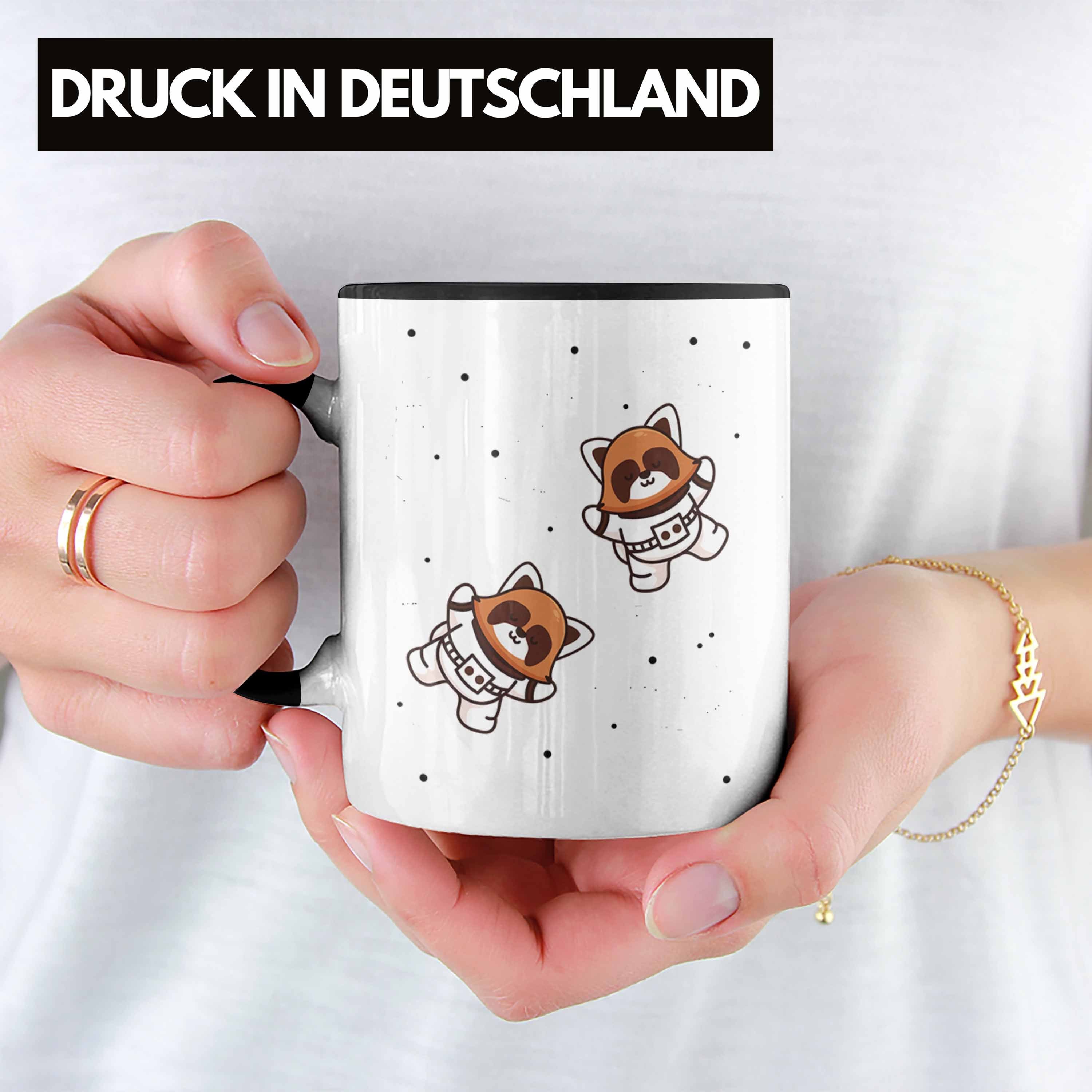 für Lustige Kinder Trendation Grafik Geschenkidee Tasse Trendation - Galaxie Jungs Panda Tasse Schwarz Roter Mädchen