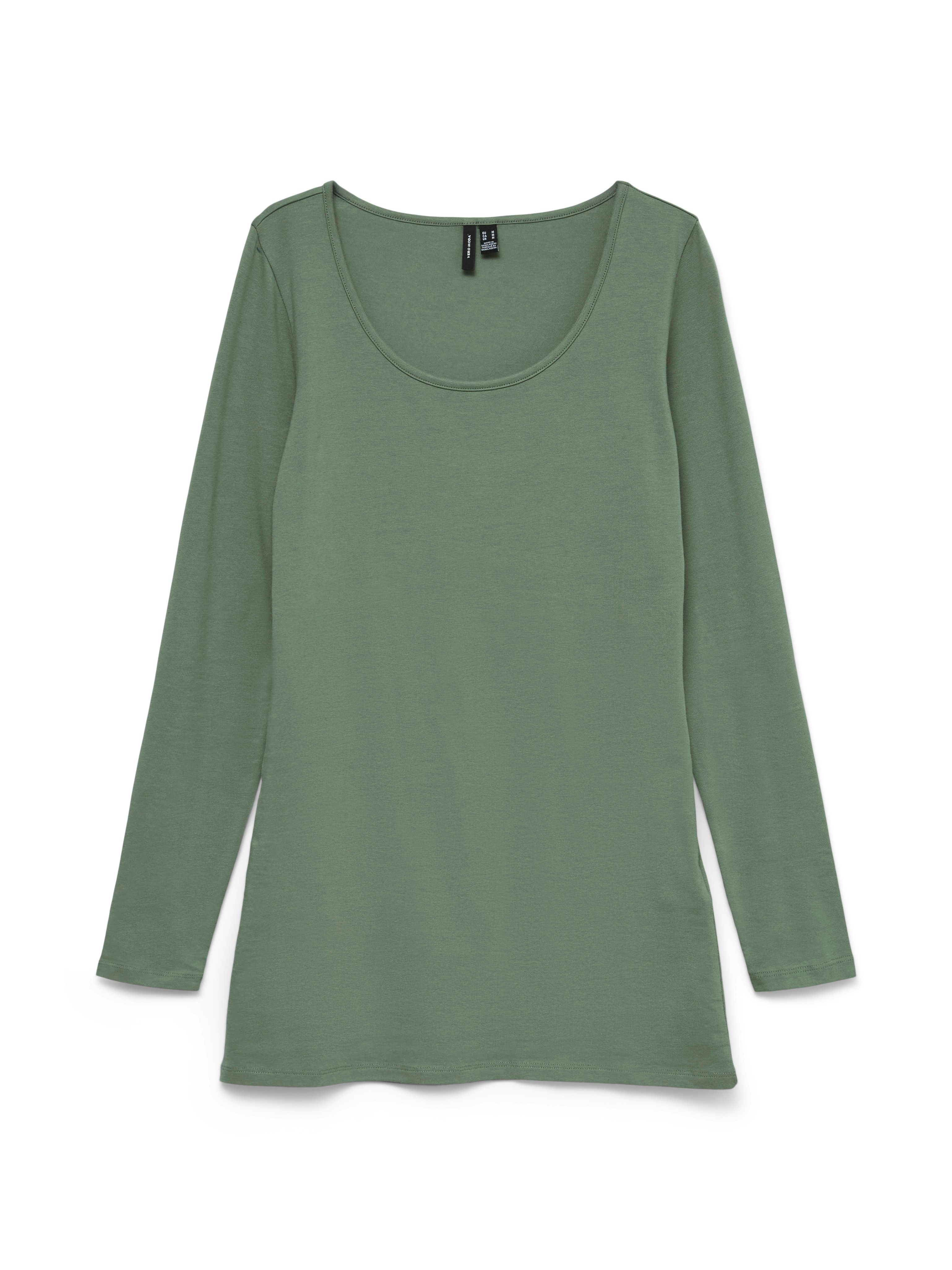 Vero Moda Langarmshirt VMMAXI MY LS SOFT LONG U-NECK NOOS Baumwollmischung, regular fit – Bild 5 von 5
