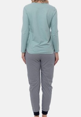 Ammann Schlafanzug Pyjama Organic Cotton (Set, 2 tlg) Schlafanzug Langarm - Baumwolle