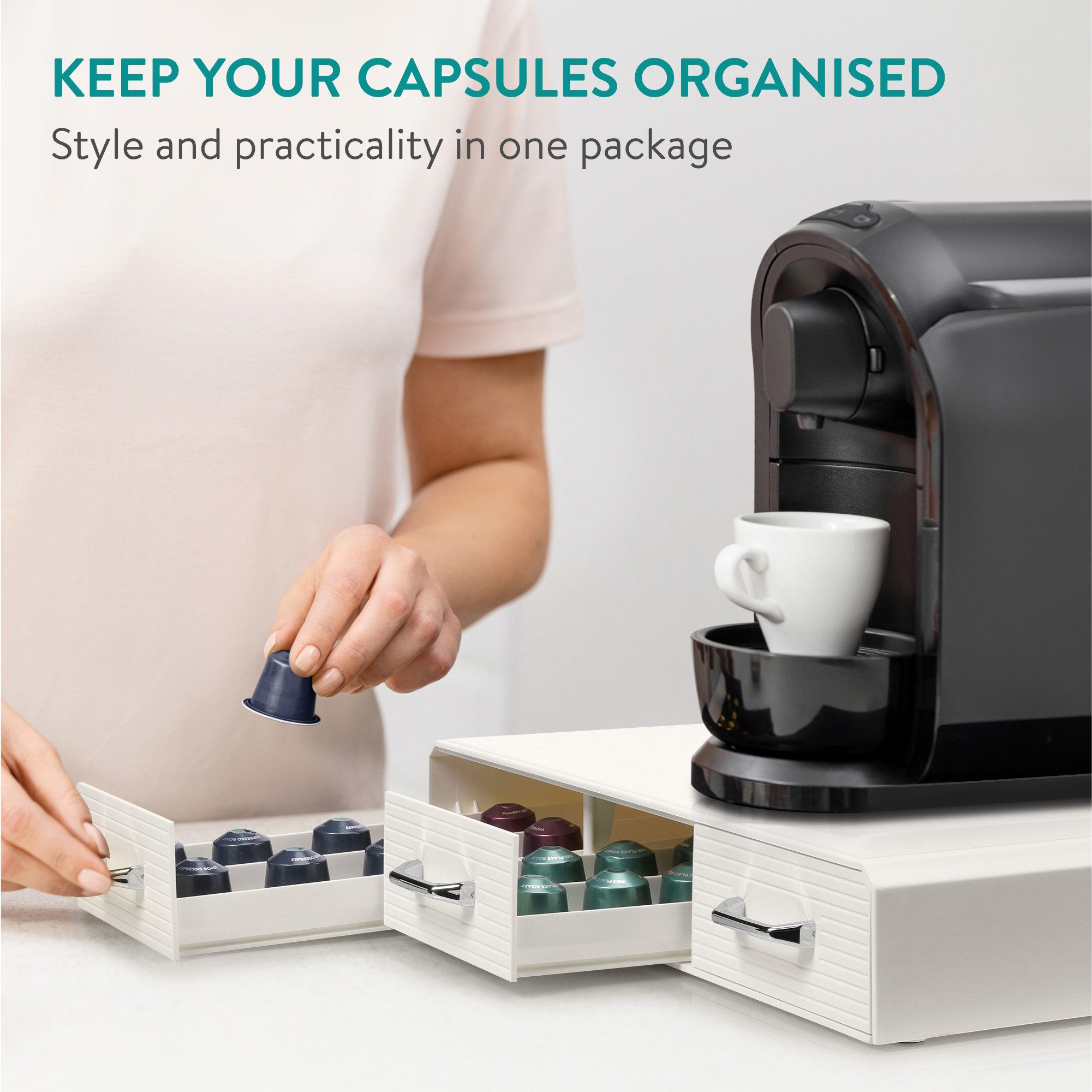 Navaris Kapselspender Kapselhalter Aufbewahrungsbox für Nespresso & CBTL Ka günstig online kaufen