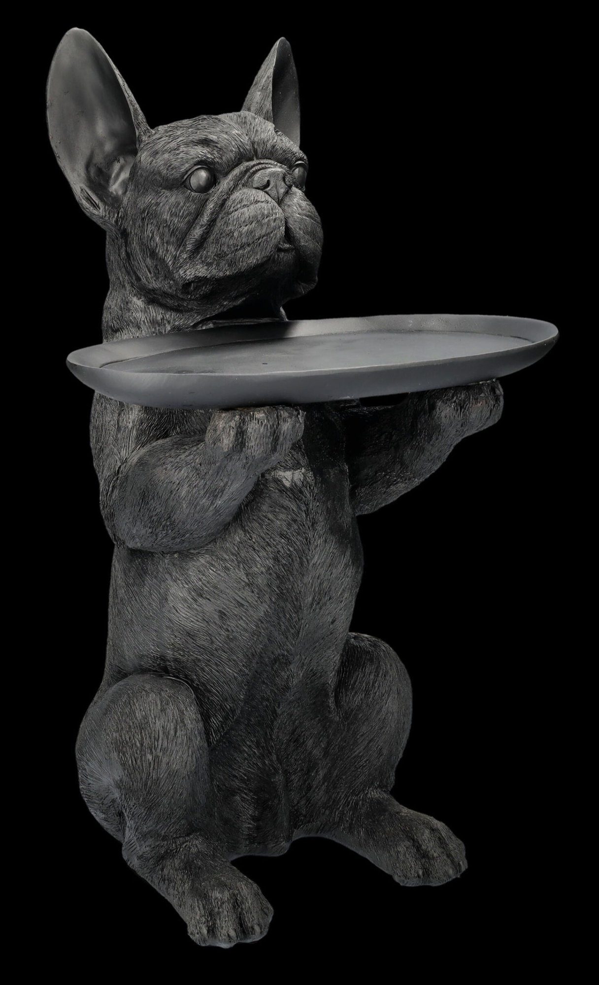 Figuren Hundefigur als GmbH Bulldoggen schwarz Tierfigur Dekofigur Dekoration Figur Butler - Shop