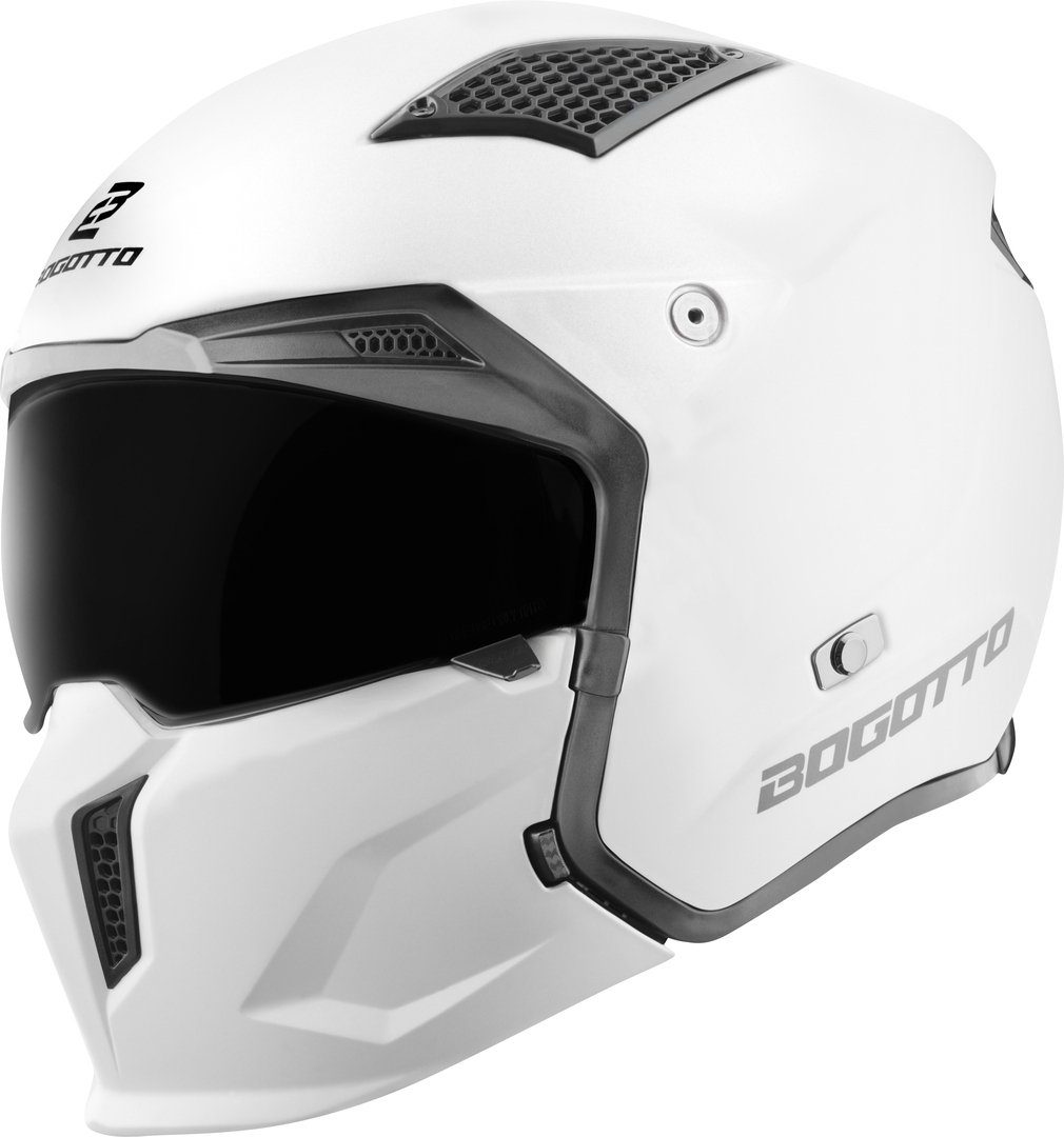 Bogotto Motorradhelm Radic 22.06 Helm, Herausnehmbares Innenfutter,integriertes Sonnenvisier