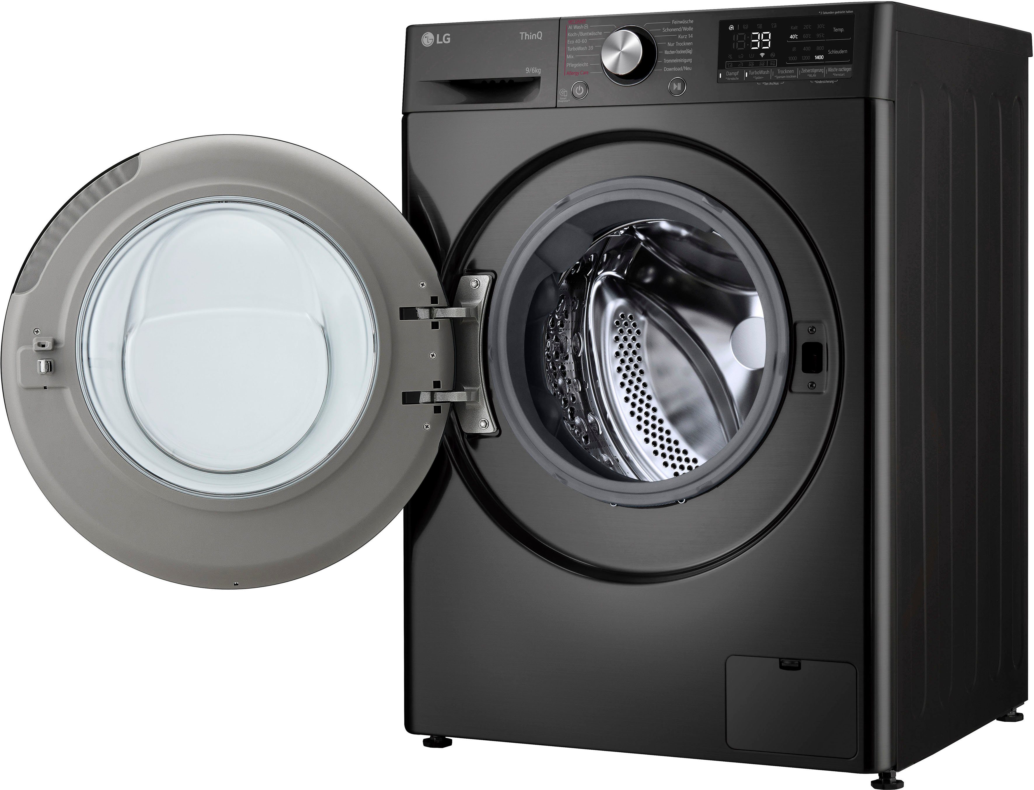 LG Waschtrockner Serie 7 W4WR7096YB, 9 kg, 6 kg, 1400 U/min