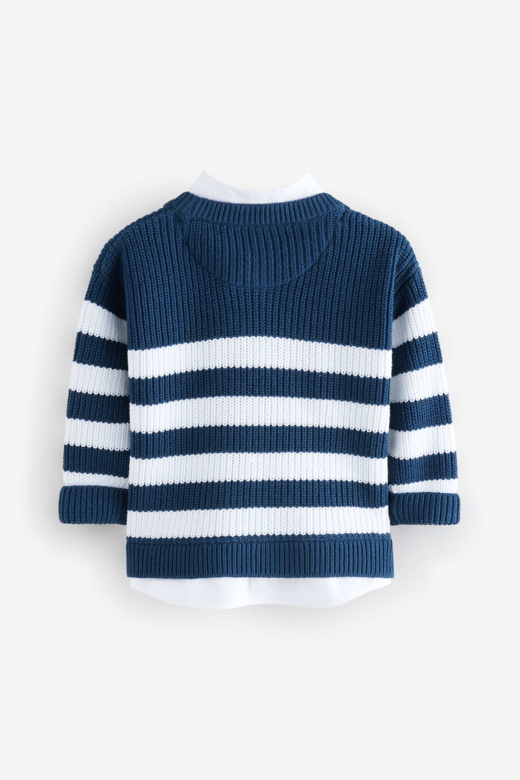 Next 2-in-1-Pullover Strickpullover mit Hemdlage (1-tlg) günstig online kaufen