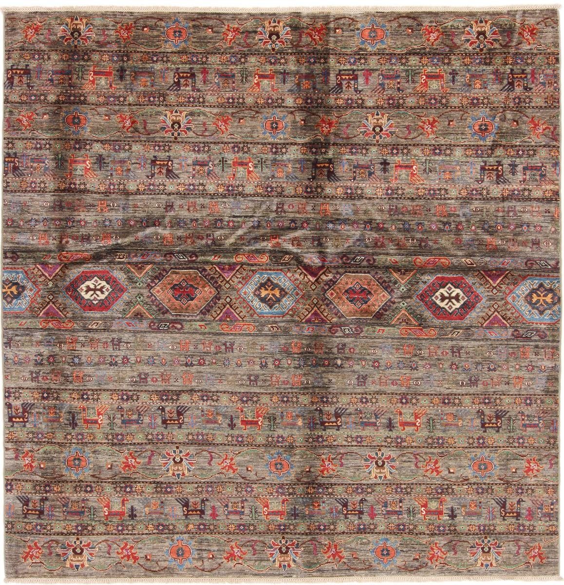 Orientteppich Arijana Shaal 191x199 Handgeknüpfter Orientteppich Quadratisch, Nain Trading, rechteckig, Höhe: 5 mm
