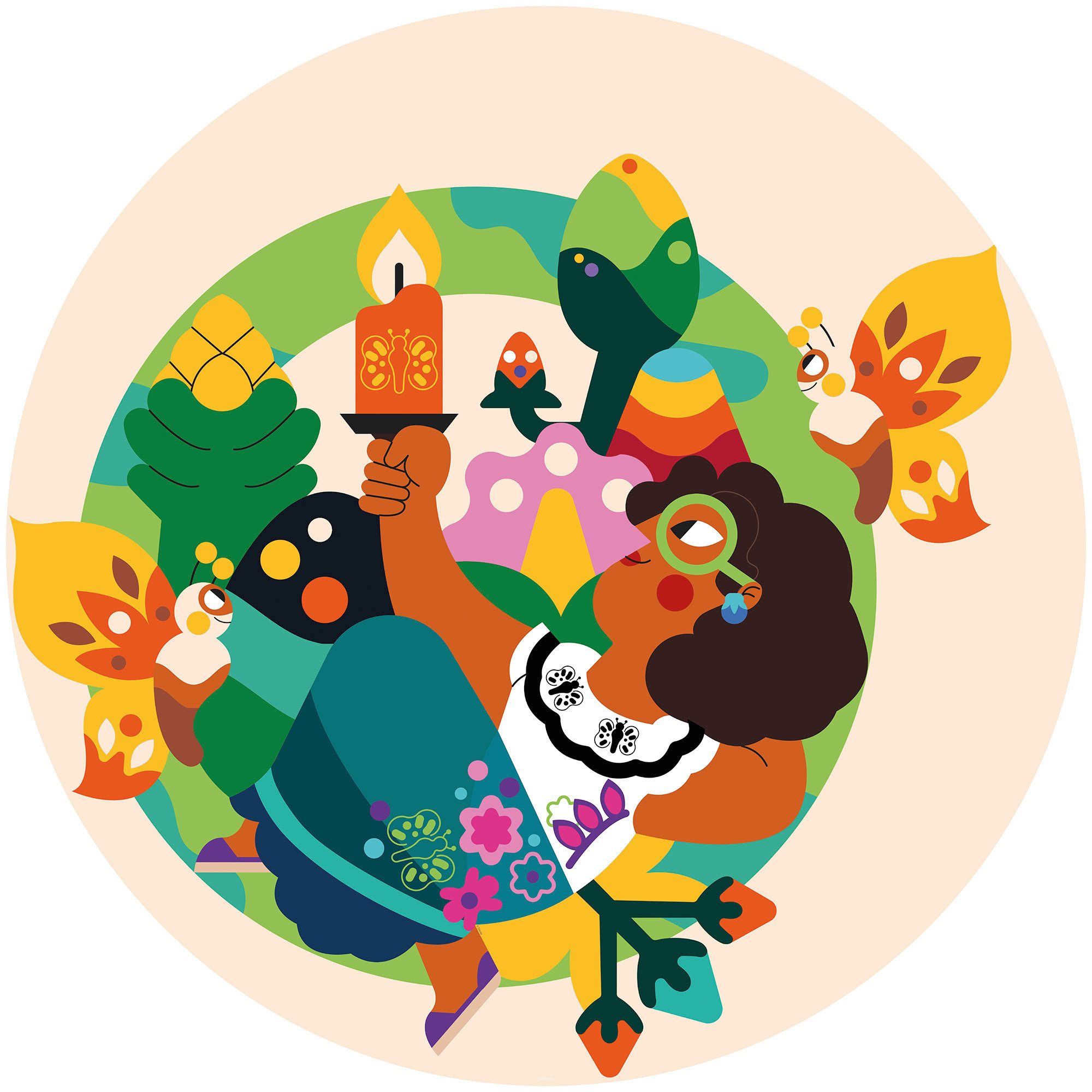 Komar Fototapete Encanto Miracle Candle, glatt, bedruckt, Comic, (1 St)