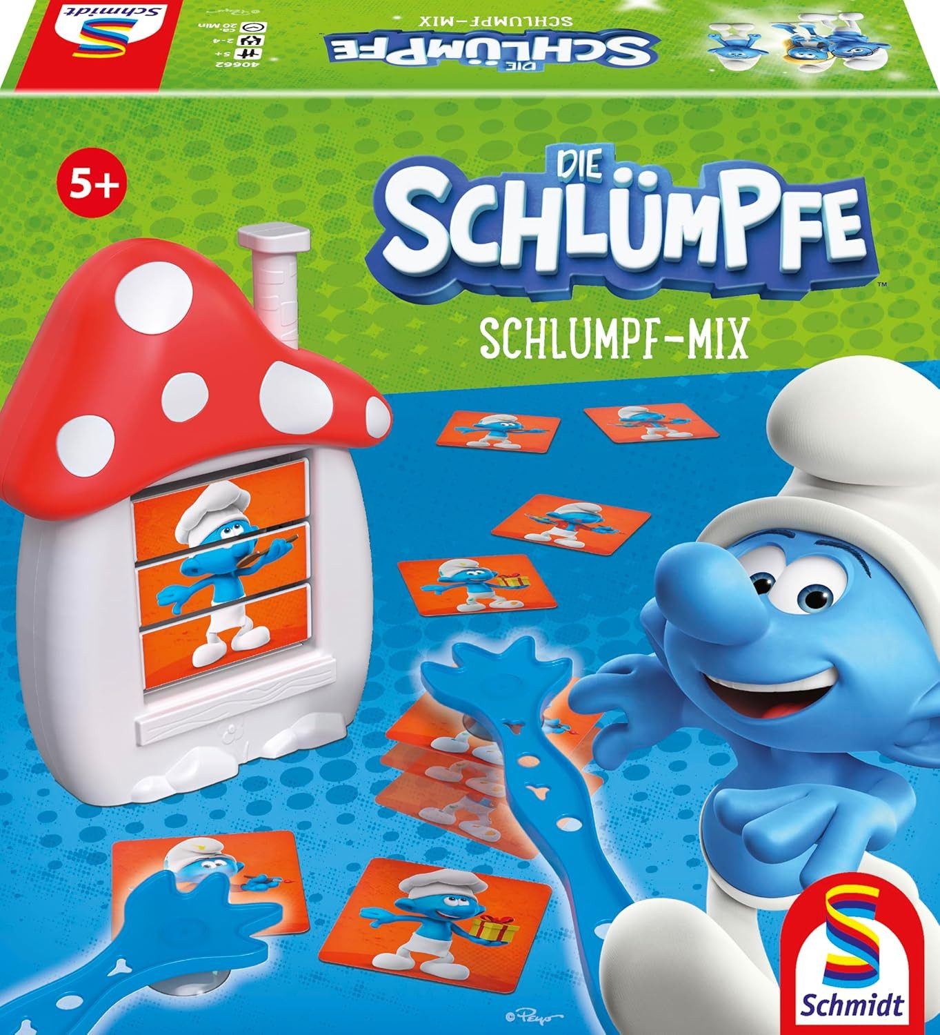 Schmidt Spiele Spiel Die Schlümpfe Schlumpf Mix Kinderspiel Action für 2–4 Spieler