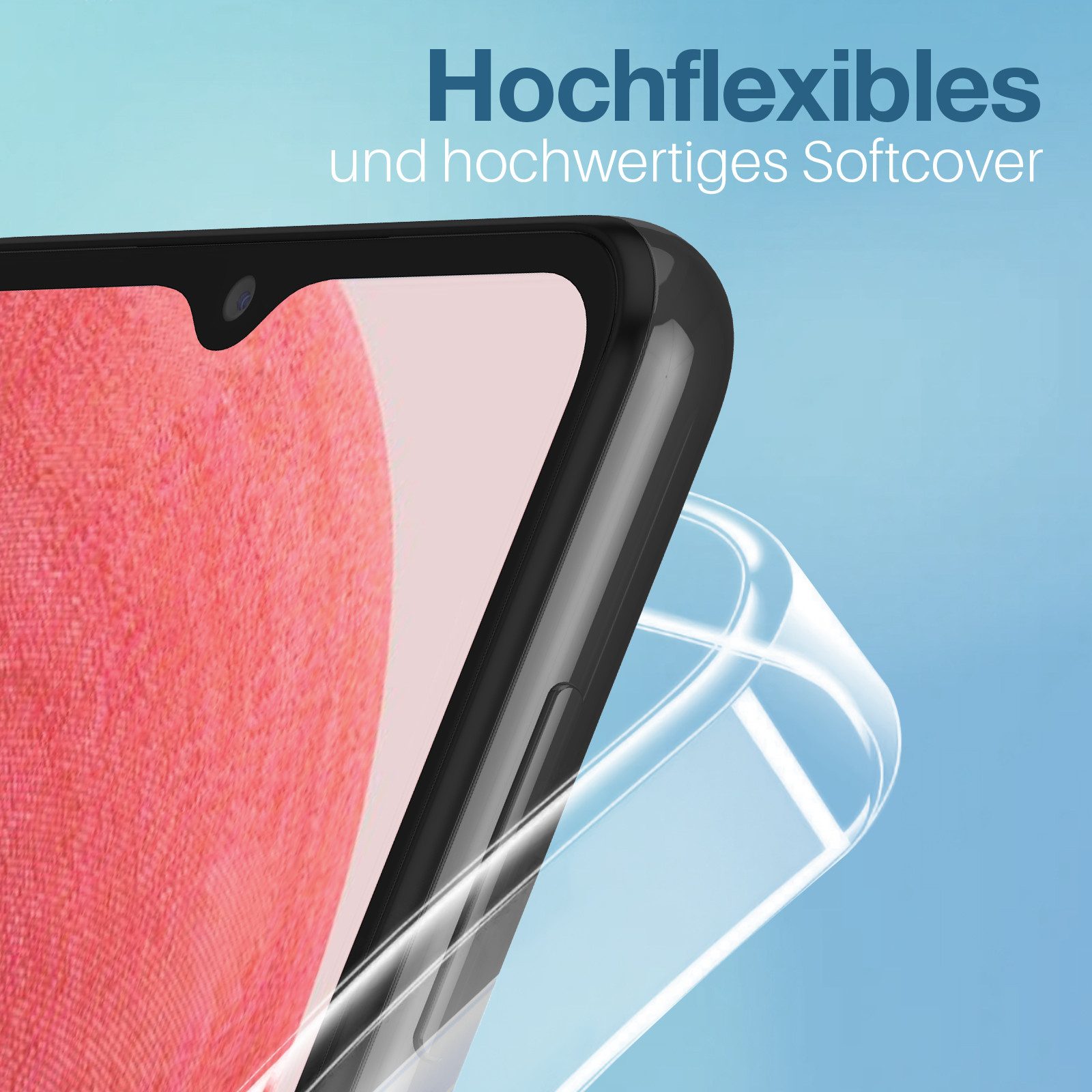 Tec-Expert Handyhülle Handy Hülle Cover für Samsung Galaxy A05s 6.7 Zoll, 6.7", Slim Case Bumper Schutzhülle Transparent