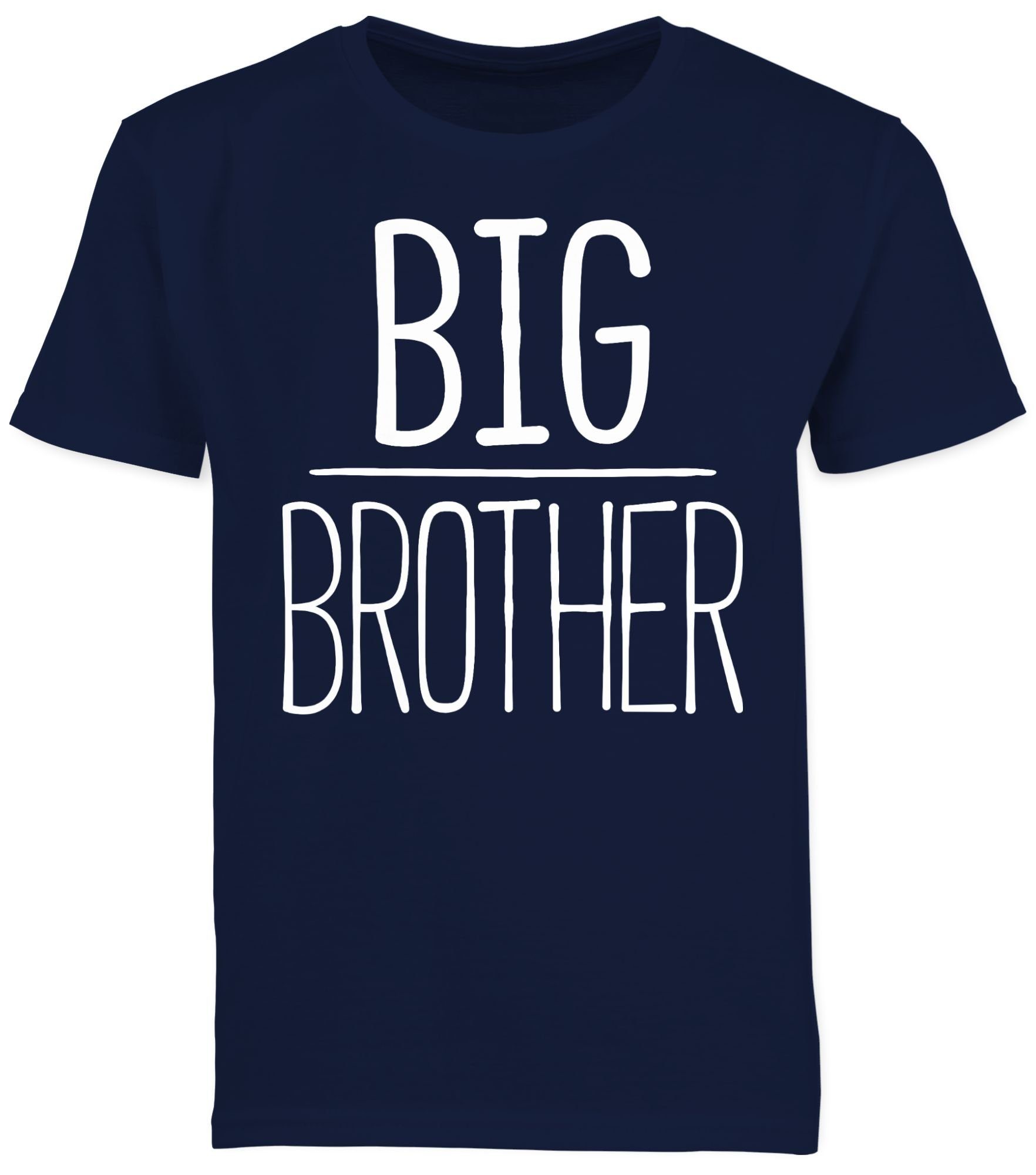 Shirtracer T-Shirt Big Dunkelblau Großer 2 Bruder Brother