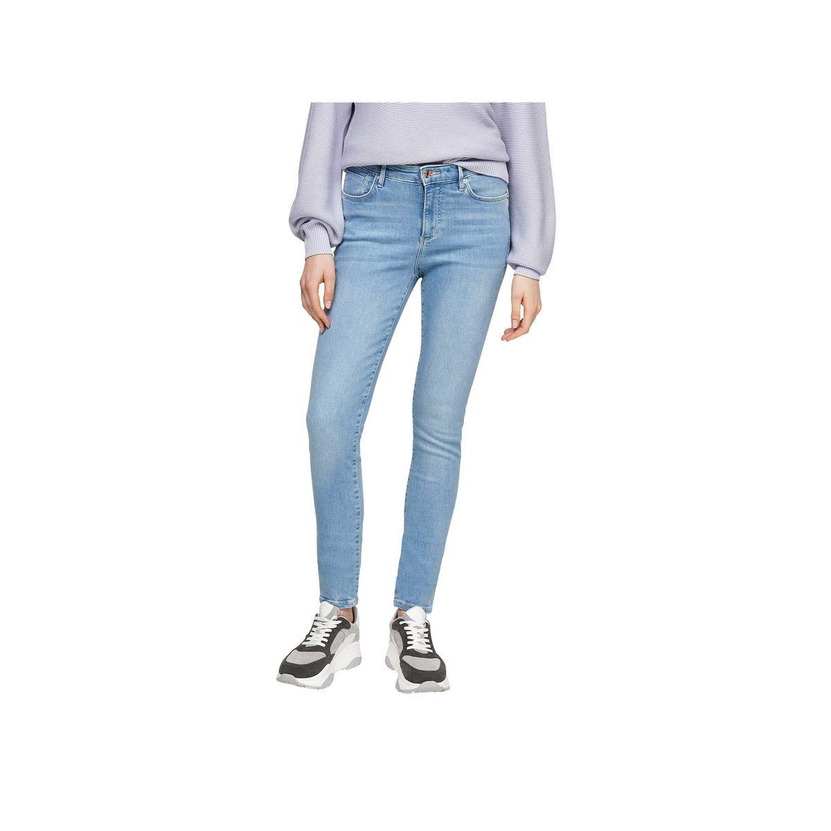 Skinny-fit-Jeans regular hell-blau (1-tlg) s.Oliver