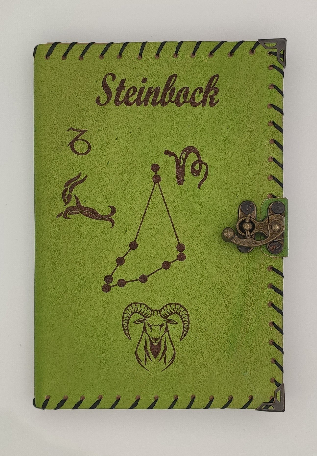 QUAMOD Tagebuch Notizbuch Tagebuch aus echtem Leder (12 Sternzeichen Design) Journal, Handgefertigt