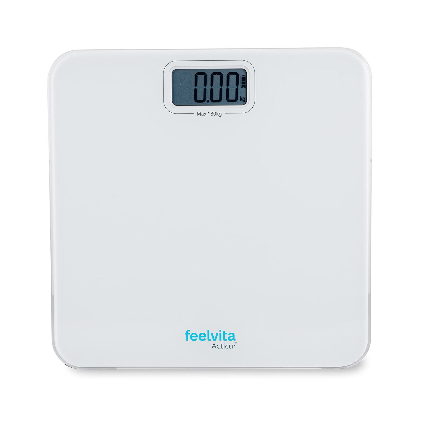 Genius Personenwaage Feelvita Acticur Körperwaage hochpräzise Sensoren Step On Technologie, 1-tlg. Set, Großes gut ablesbares Display