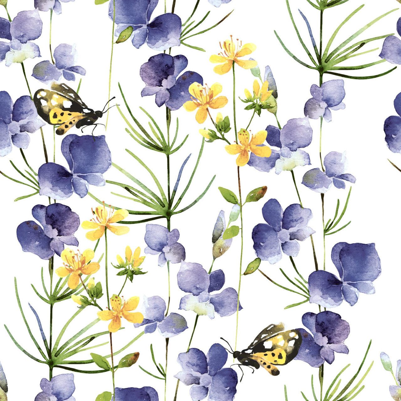 Duni Papierserviette Duni Servietten Blue Blossoms 33 x 33 cm - 20er