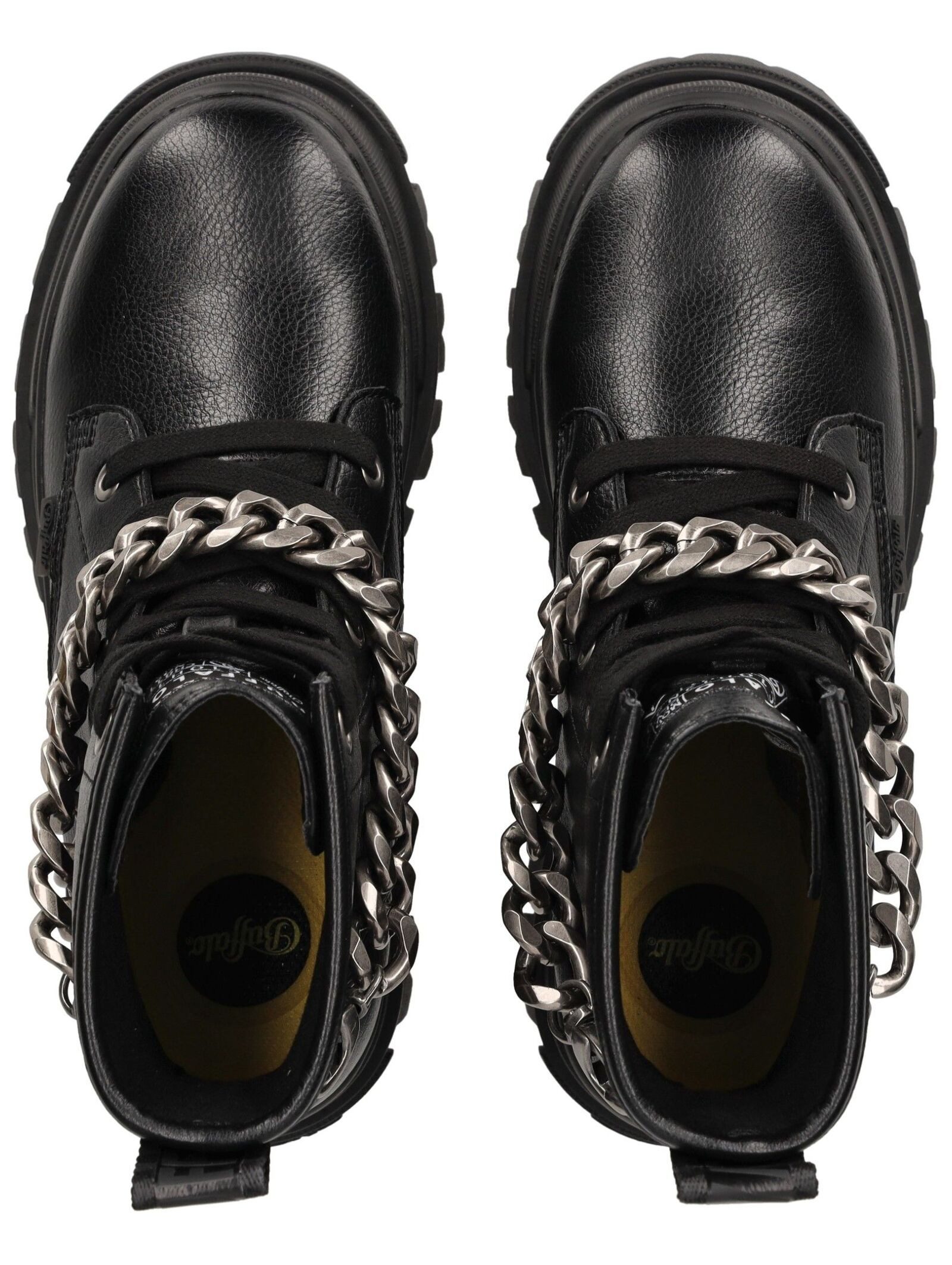 Buffalo Buffalo Stiefelette Lederimitat Schnürstiefelette