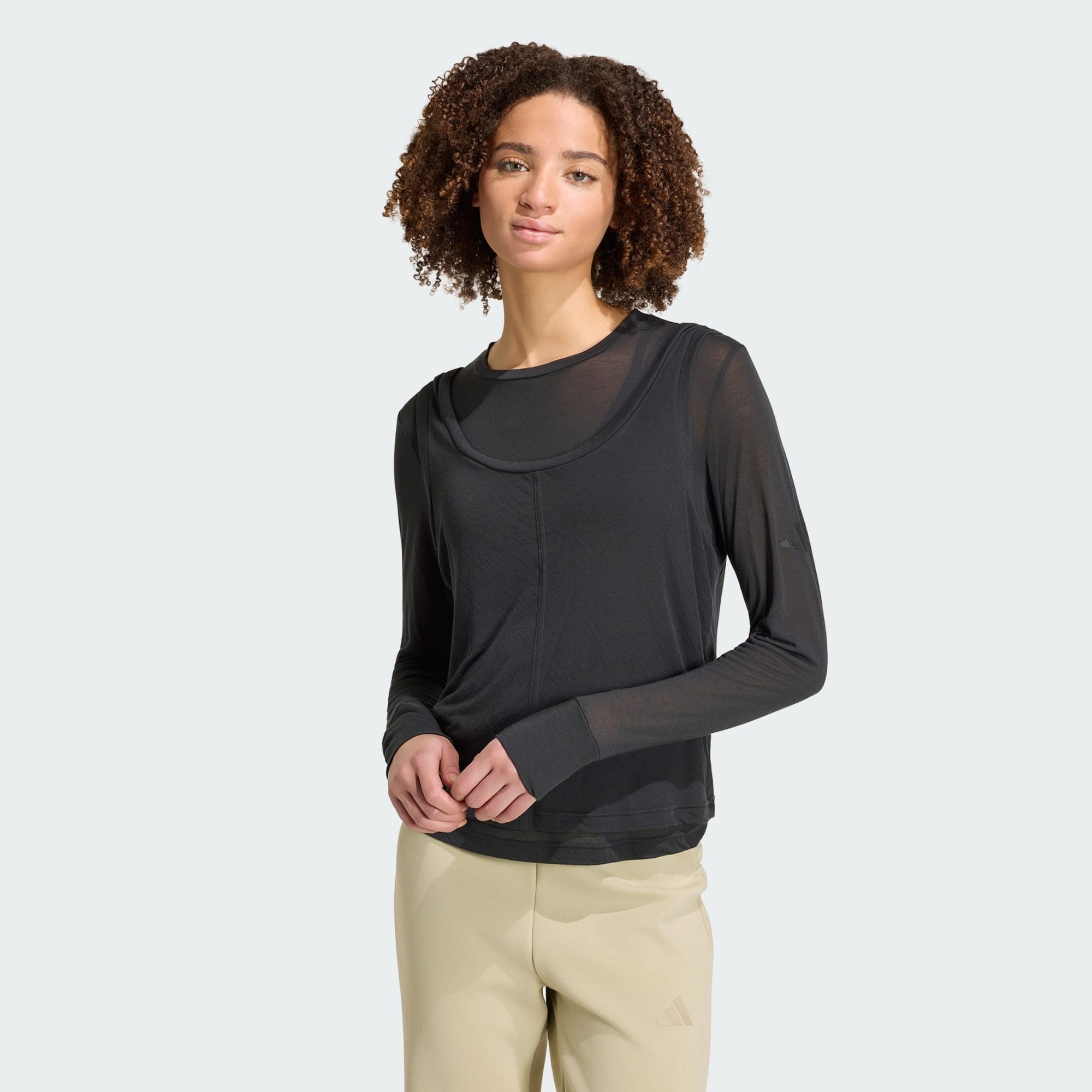 adidas Sportswear Trainingstop SOFT LUX LONGSLEEVE, TRANSPARENT (1-tlg)