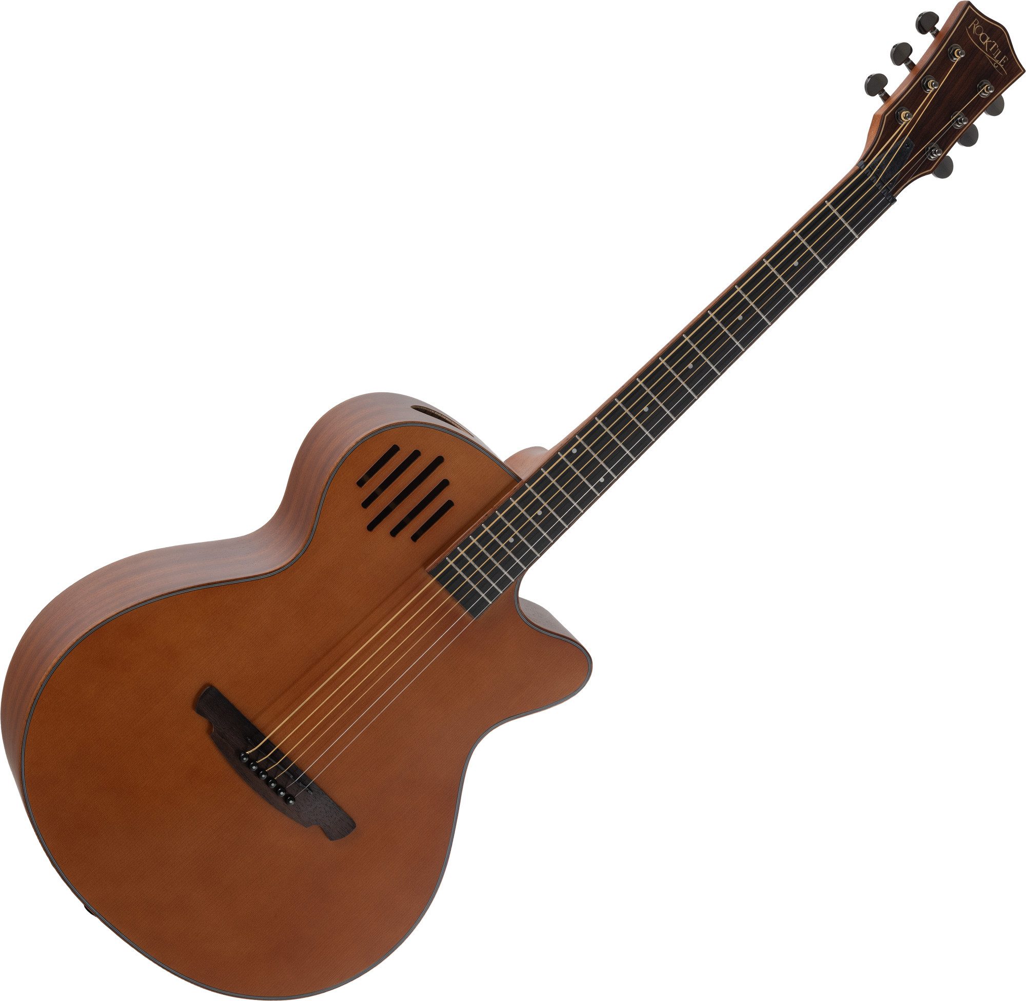 Rocktile Westerngitarre Rocktile OV2C-BN Westerngitarre, Concert-Korpus mit Cutaway